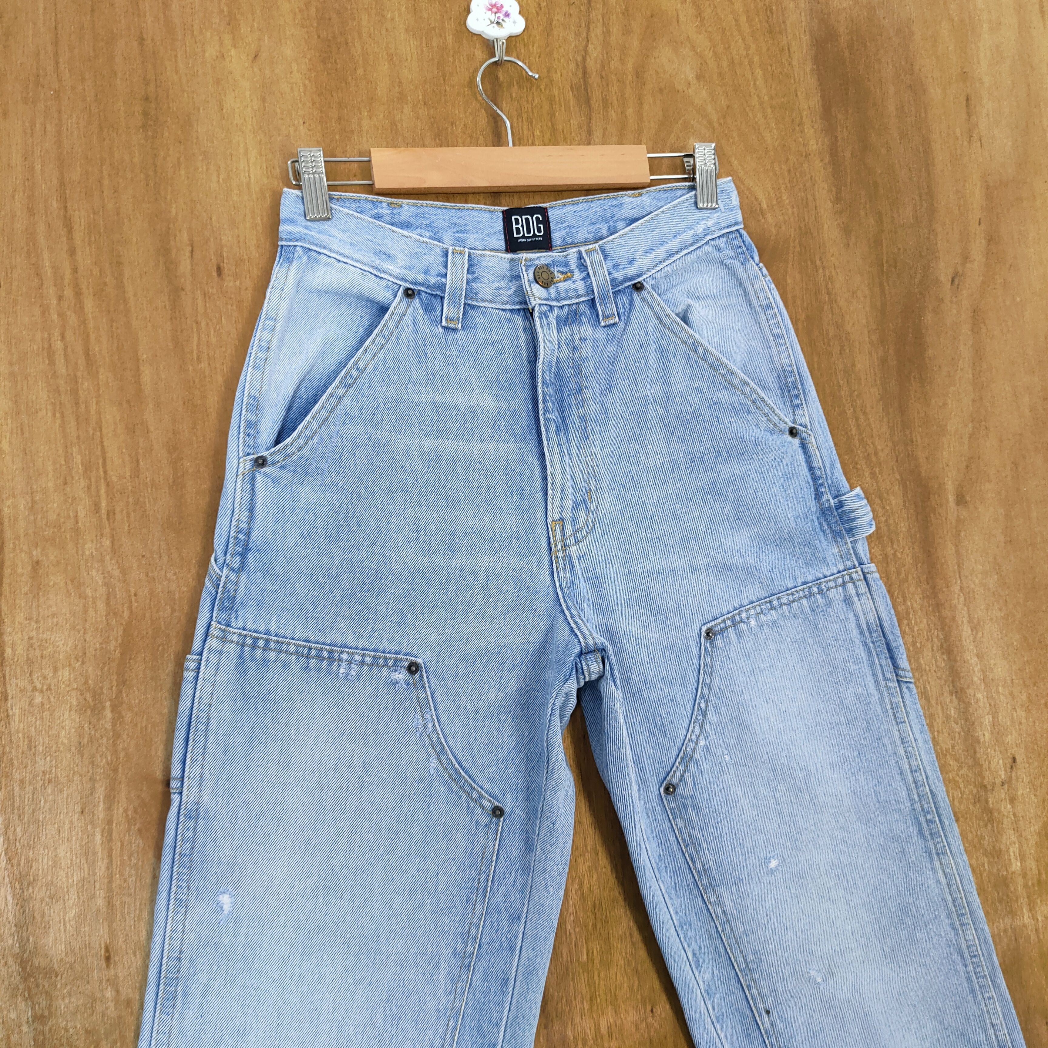 Japanese Brand BDG DOUBLE KNEE LIGHT BLUE JEANS DENIM PANTS Size US 26 / EU 42 - 6 Thumbnail