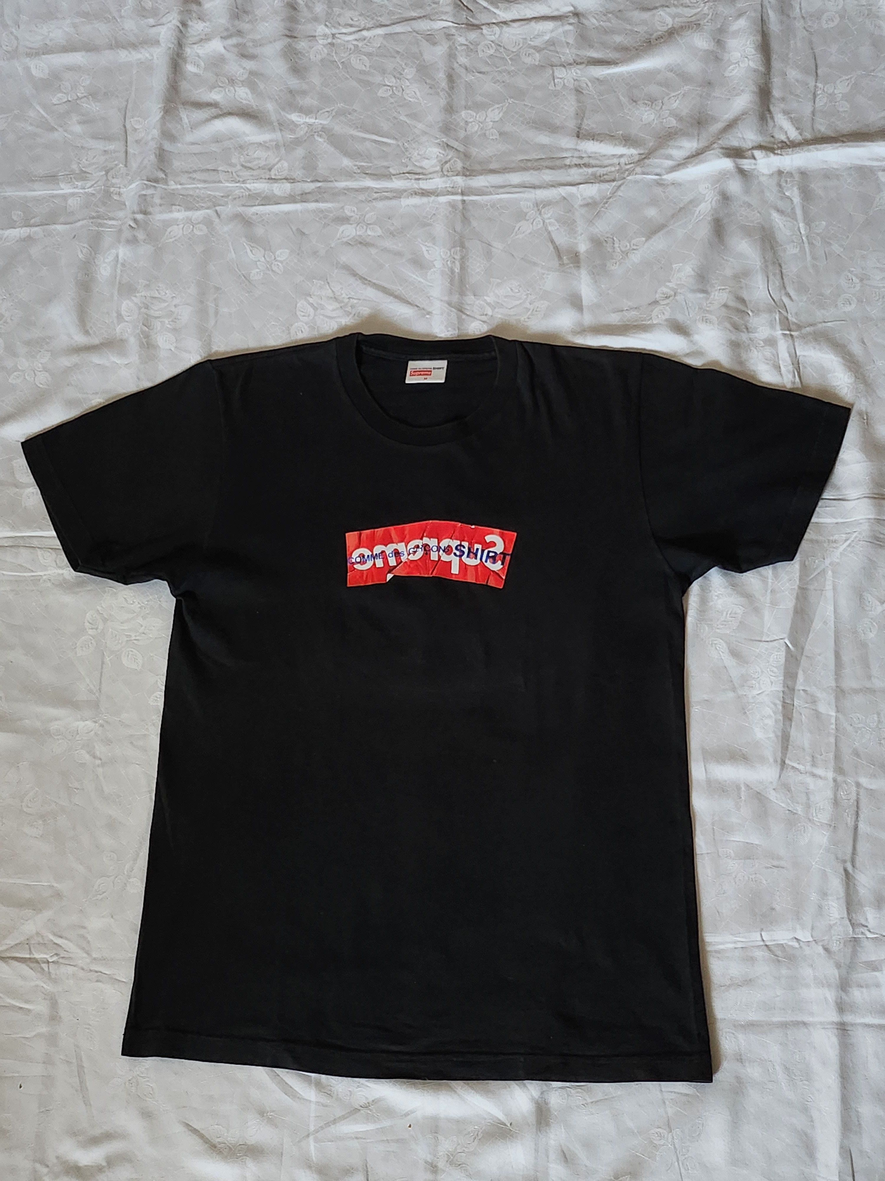 Supreme x comme des garcons t shirt on sale