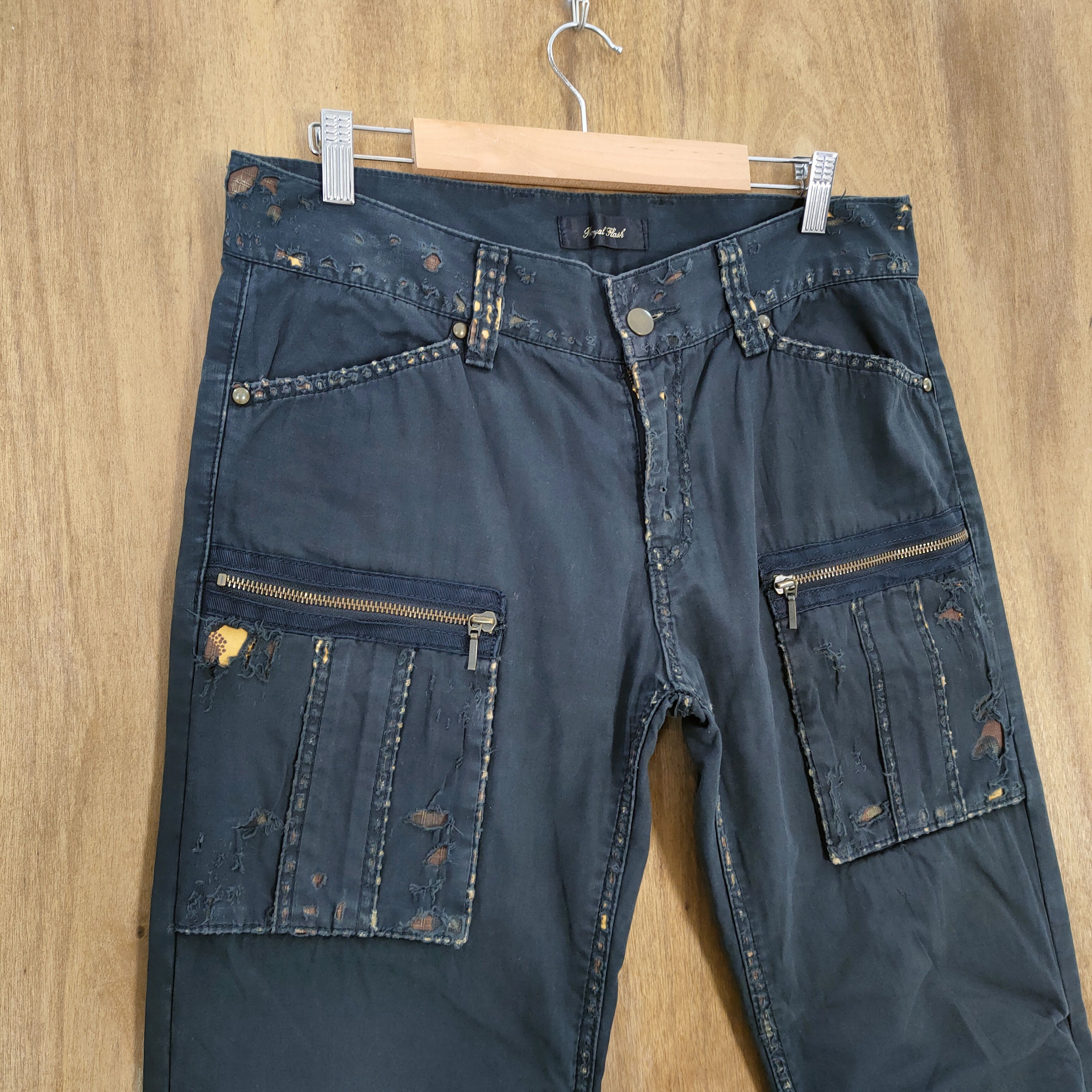 Japanese Brand × Vintage VINTAGE ROYAL FLASH BLACK CARGO PANTS Size US 33 - 6 Thumbnail