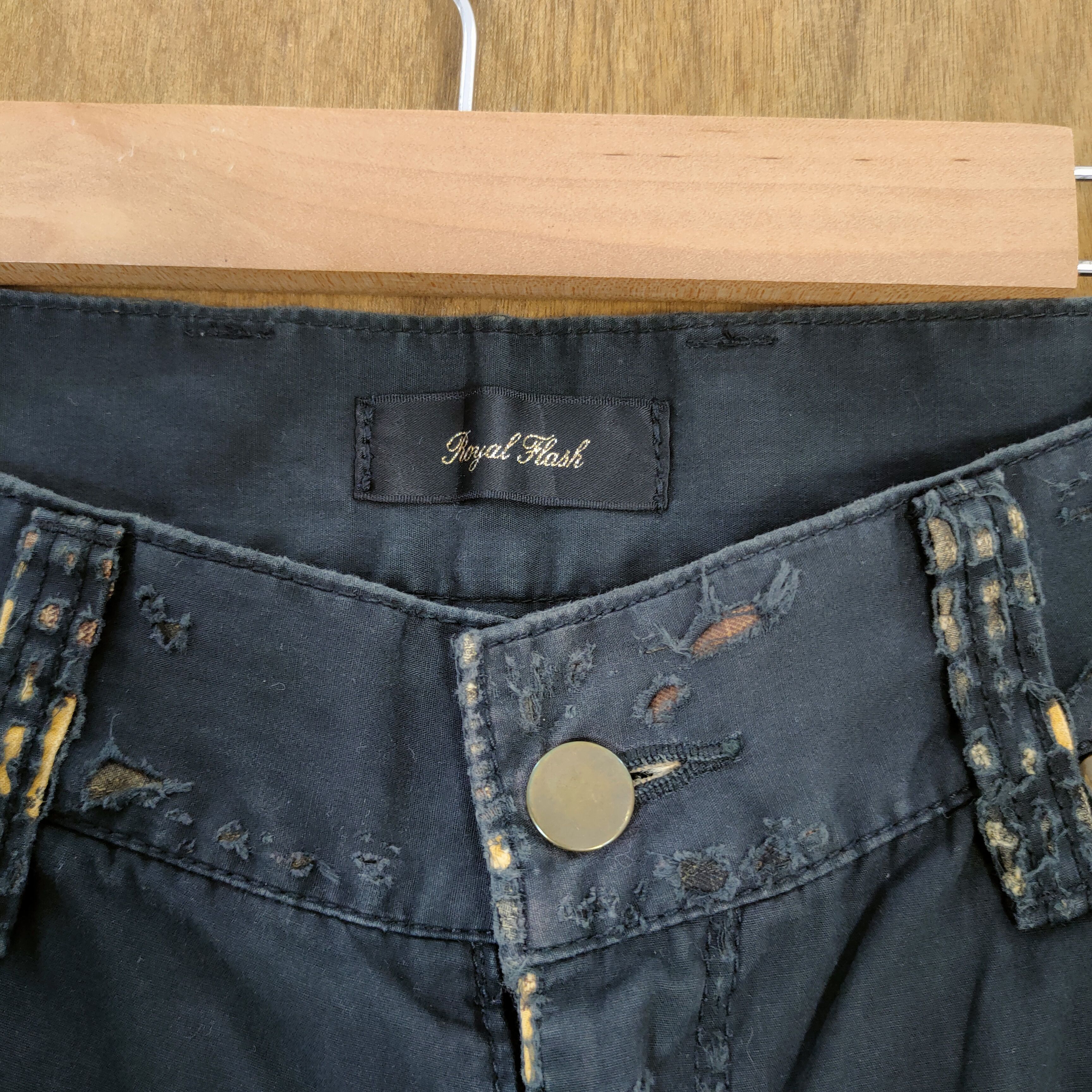 Japanese Brand × Vintage VINTAGE ROYAL FLASH BLACK CARGO PANTS Size US 33 - 7 Thumbnail
