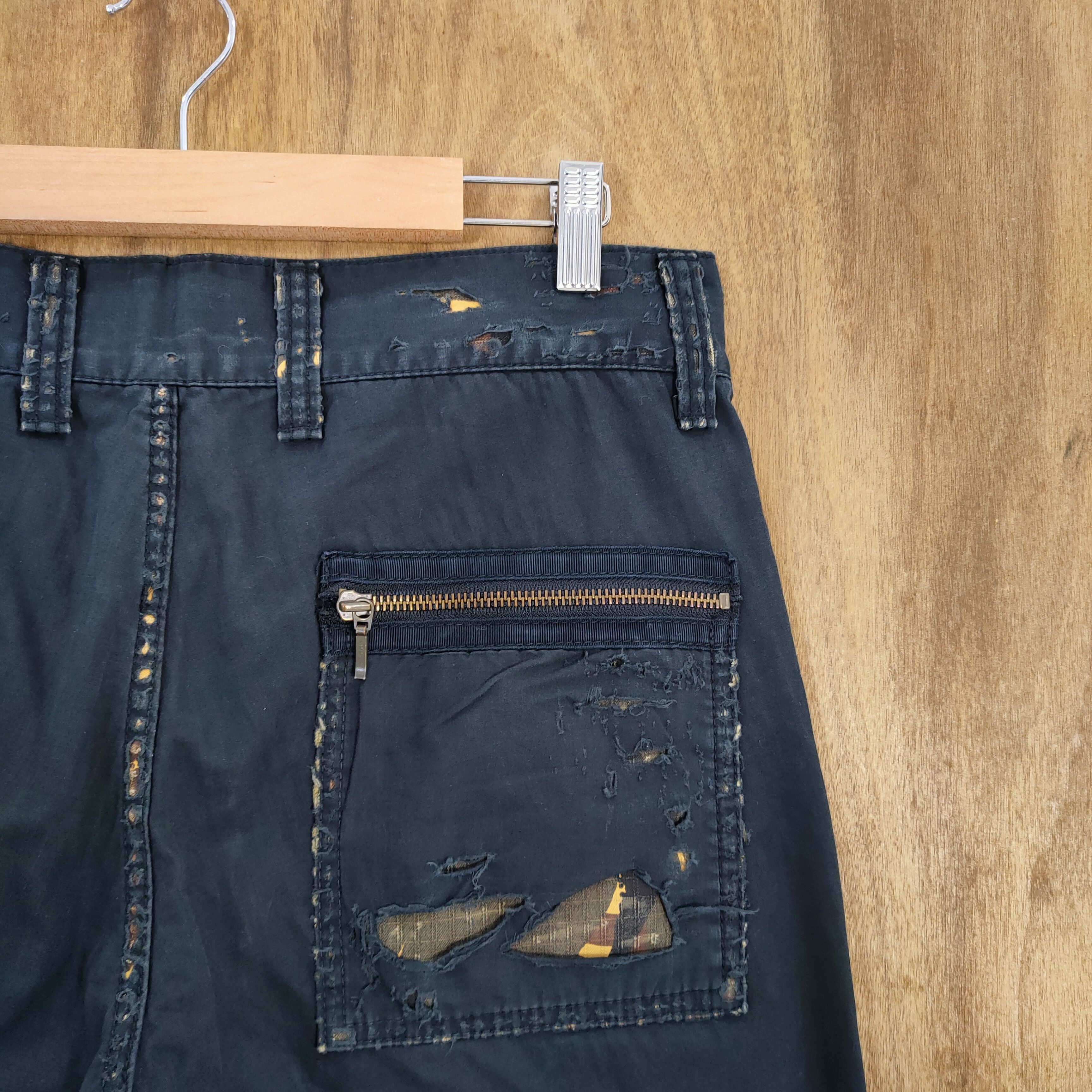 Japanese Brand × Vintage VINTAGE ROYAL FLASH BLACK CARGO PANTS Size US 33 - 13 Thumbnail