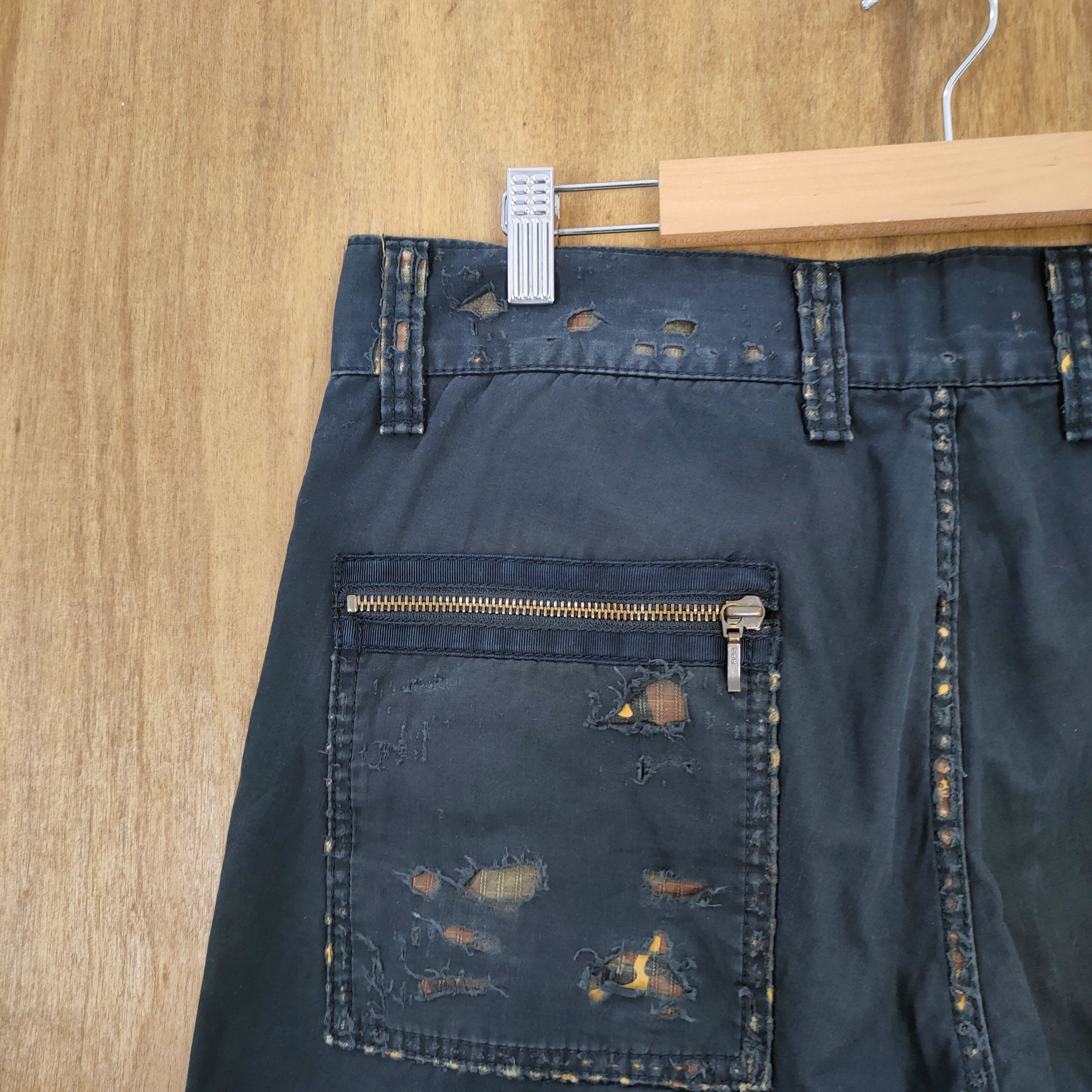 Japanese Brand × Vintage VINTAGE ROYAL FLASH BLACK CARGO PANTS Size US 33 - 12 Thumbnail