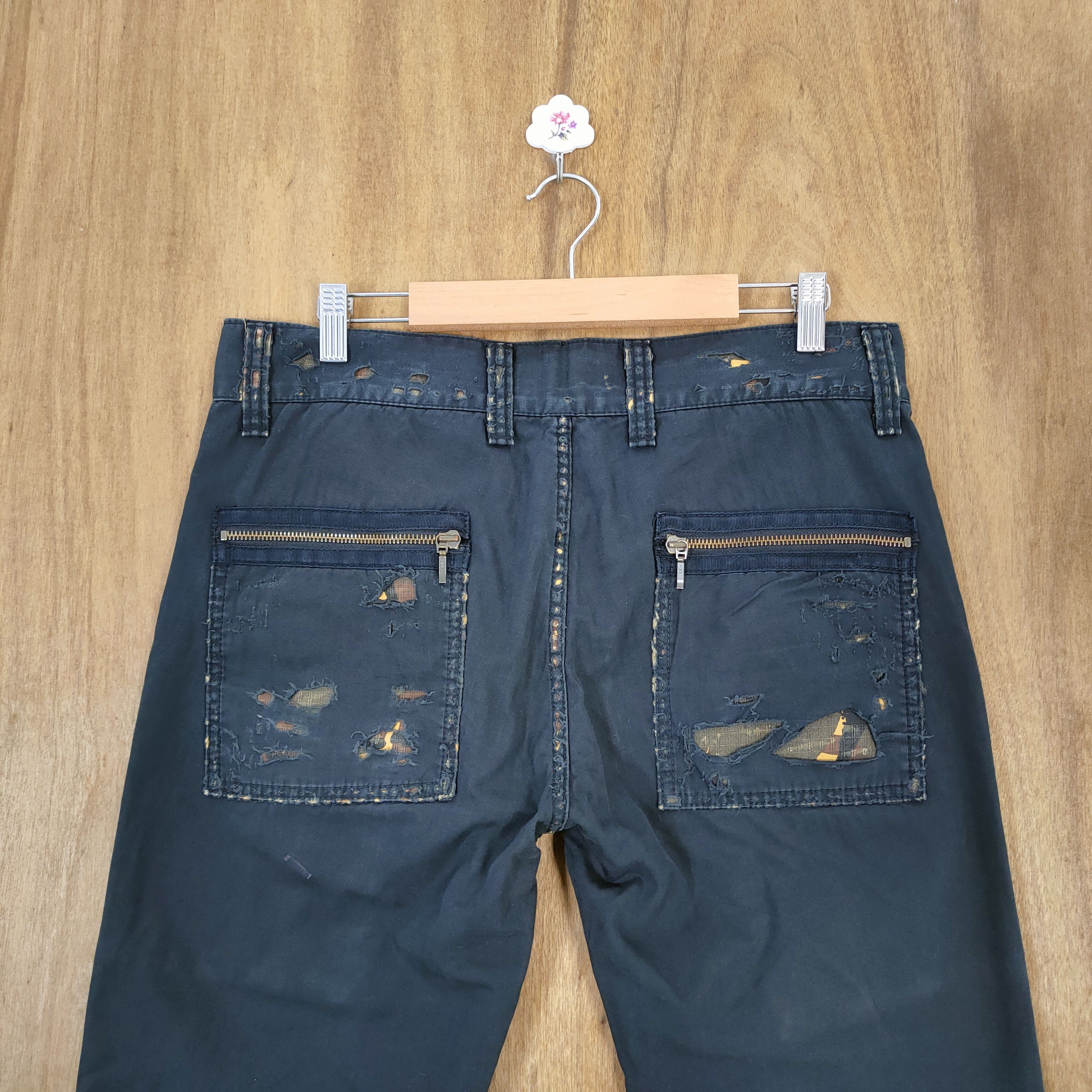 Japanese Brand × Vintage VINTAGE ROYAL FLASH BLACK CARGO PANTS Size US 33 - 10 Thumbnail