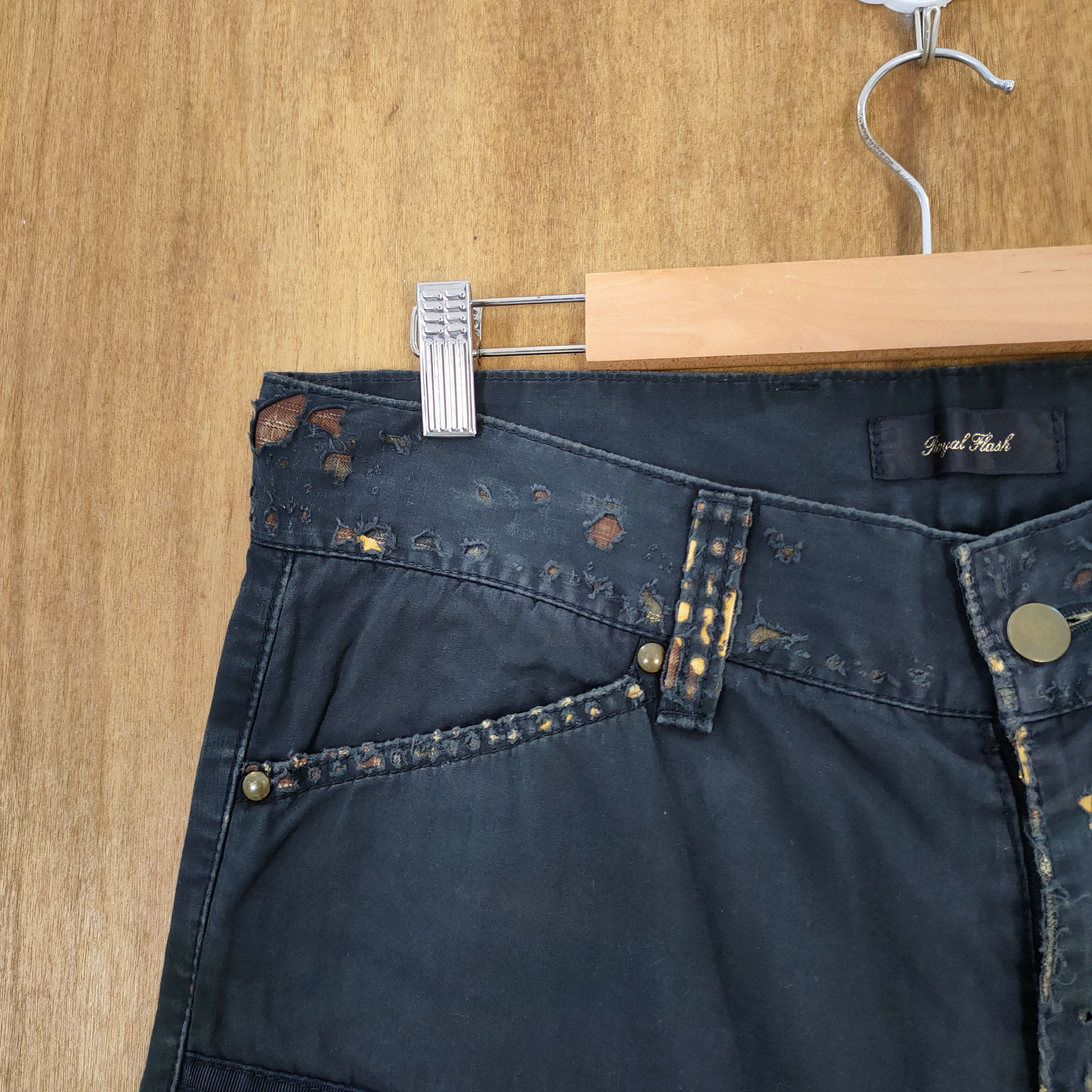 Japanese Brand × Vintage VINTAGE ROYAL FLASH BLACK CARGO PANTS Size US 33 - 4 Thumbnail