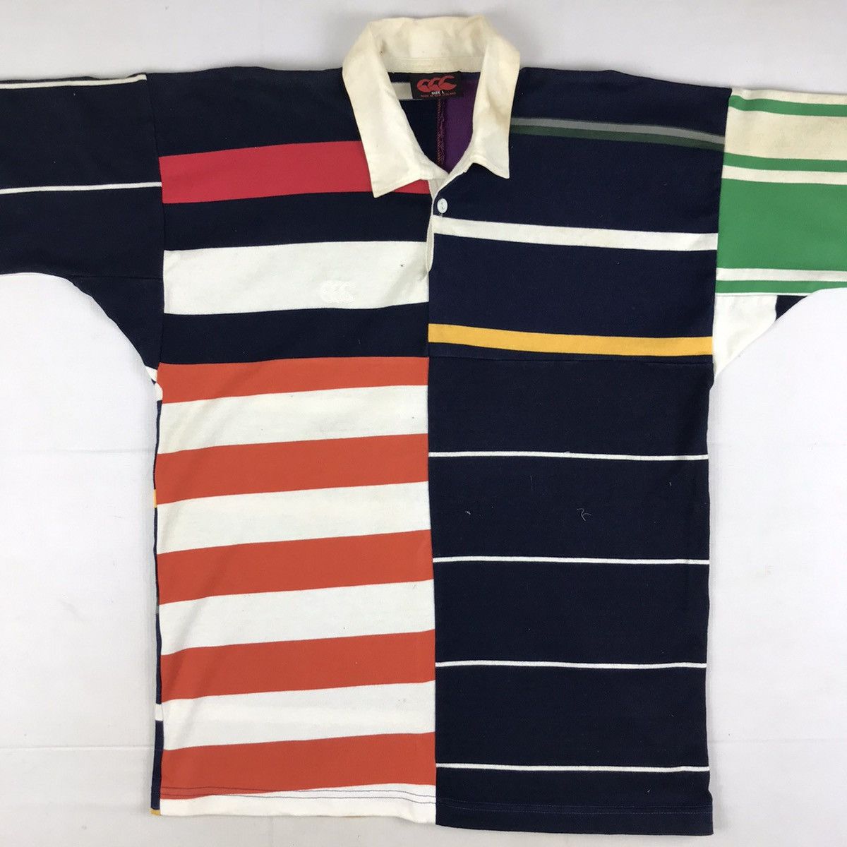 Vintage Canterbury New Zealand UGLY Stripe Rugby Shirt