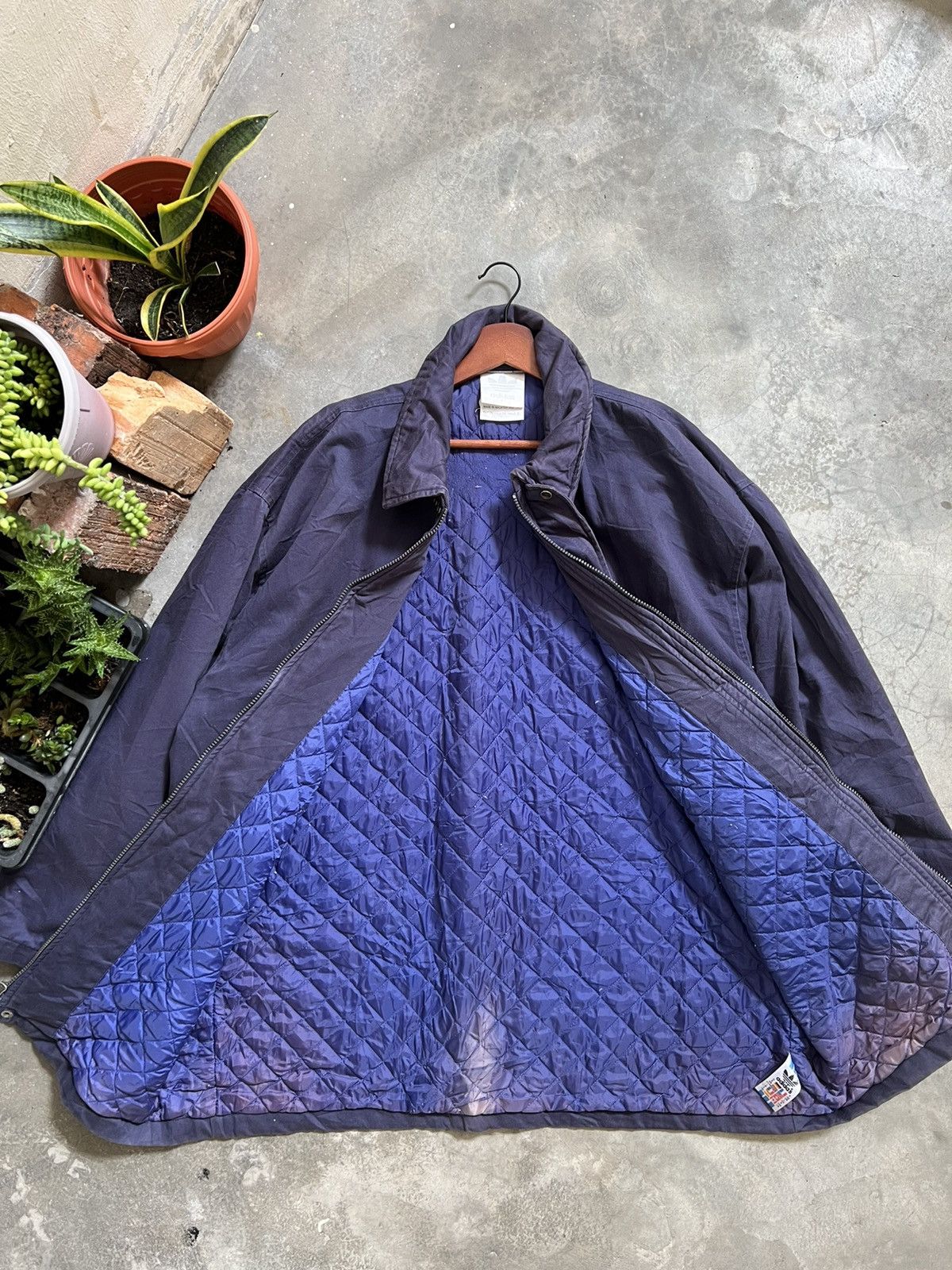 Adidas × Vintage 🔥 Vintage 🔥 Adidas Workwear Denim Jacket Size US L / EU 52-54 / 3 - 5 Thumbnail