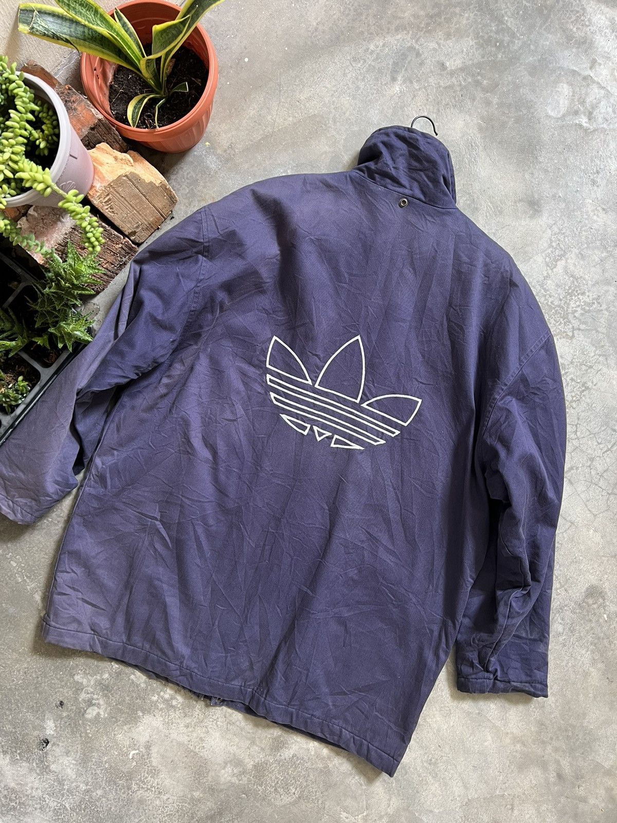 Adidas × Vintage 🔥 Vintage 🔥 Adidas Workwear Denim Jacket Size US L / EU 52-54 / 3 - 3 Thumbnail