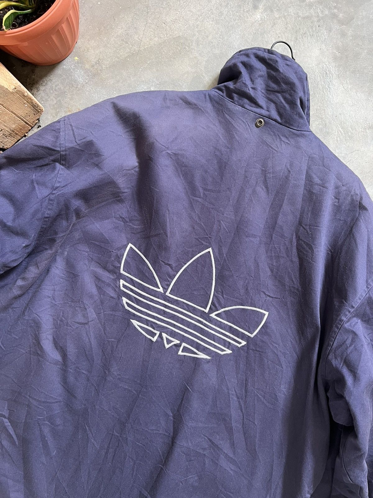 Adidas × Vintage 🔥 Vintage 🔥 Adidas Workwear Denim Jacket Size US L / EU 52-54 / 3 - 7 Thumbnail