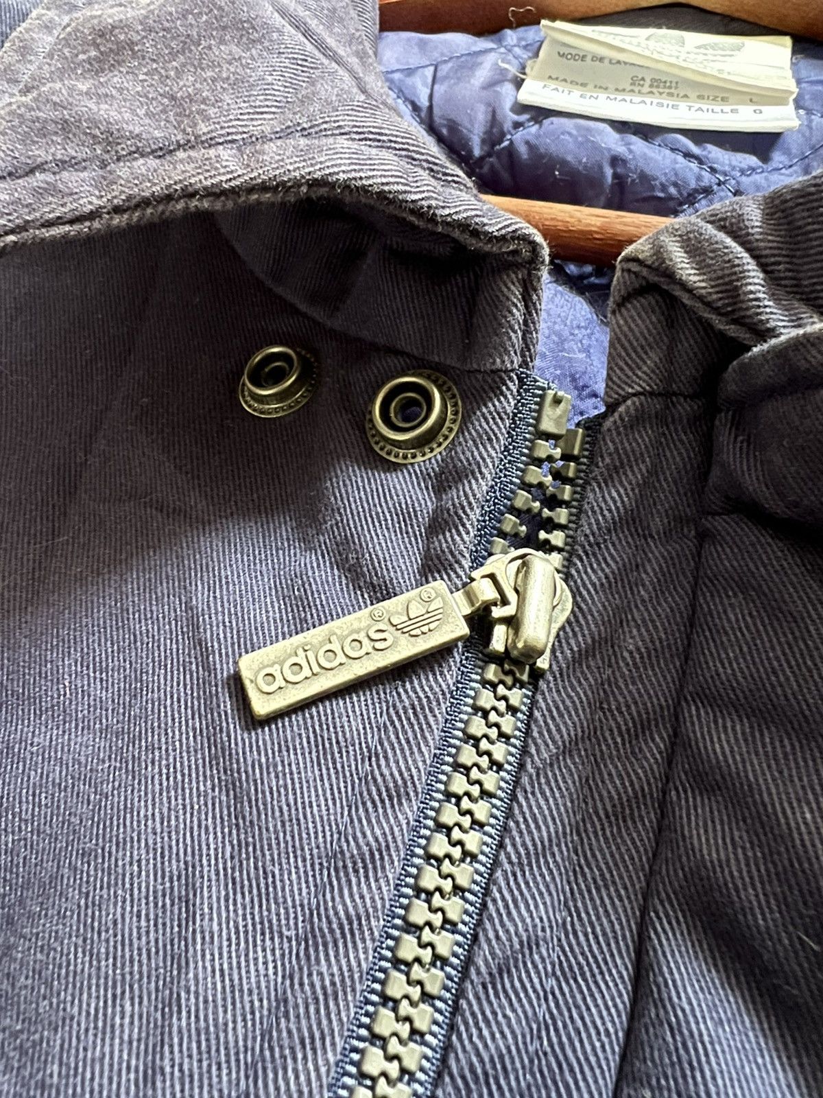Adidas × Vintage 🔥 Vintage 🔥 Adidas Workwear Denim Jacket Size US L / EU 52-54 / 3 - 13 Thumbnail
