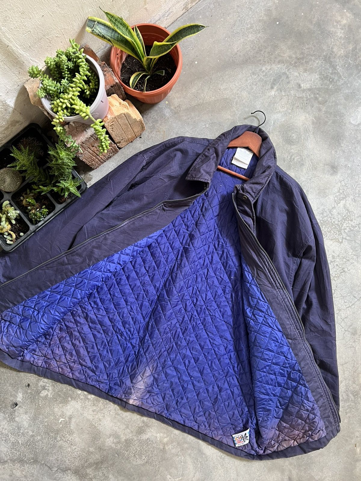 Adidas × Vintage 🔥 Vintage 🔥 Adidas Workwear Denim Jacket Size US L / EU 52-54 / 3 - 6 Thumbnail