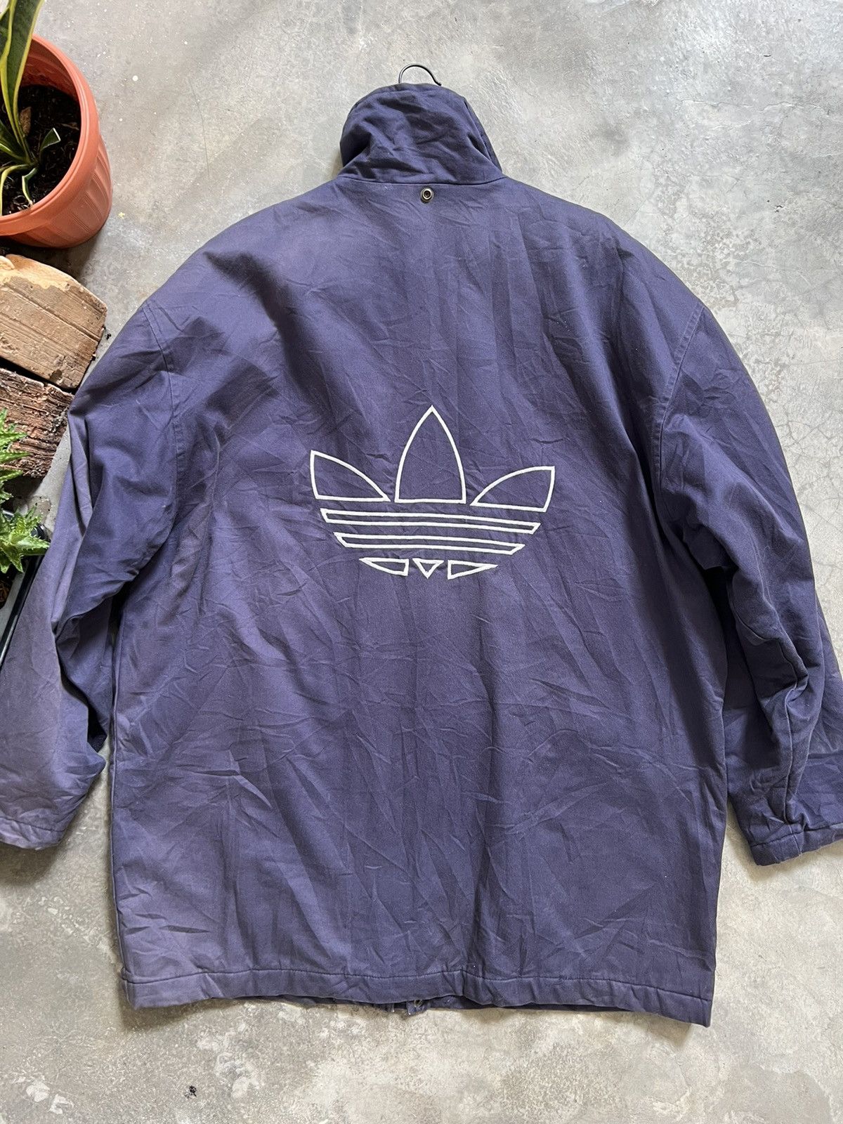 Adidas × Vintage 🔥 Vintage 🔥 Adidas Workwear Denim Jacket Size US L / EU 52-54 / 3 - 1 Thumbnail