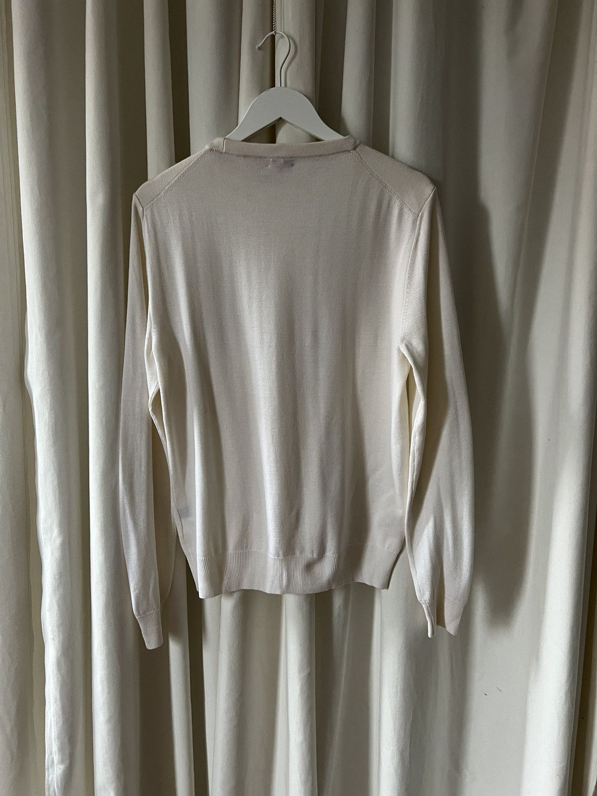 Isaia Ivory Wool Silk Crewneck Sweater Size US M / EU 48-50 / 2 - 5 Thumbnail