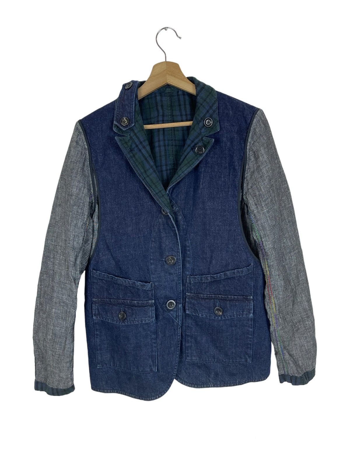 Indigo INDIGO JAPANESE DESIGNER HYBRID JACKET TOMORROWLAND Size US M / EU 48-50 / 2 - 1 Thumbnail