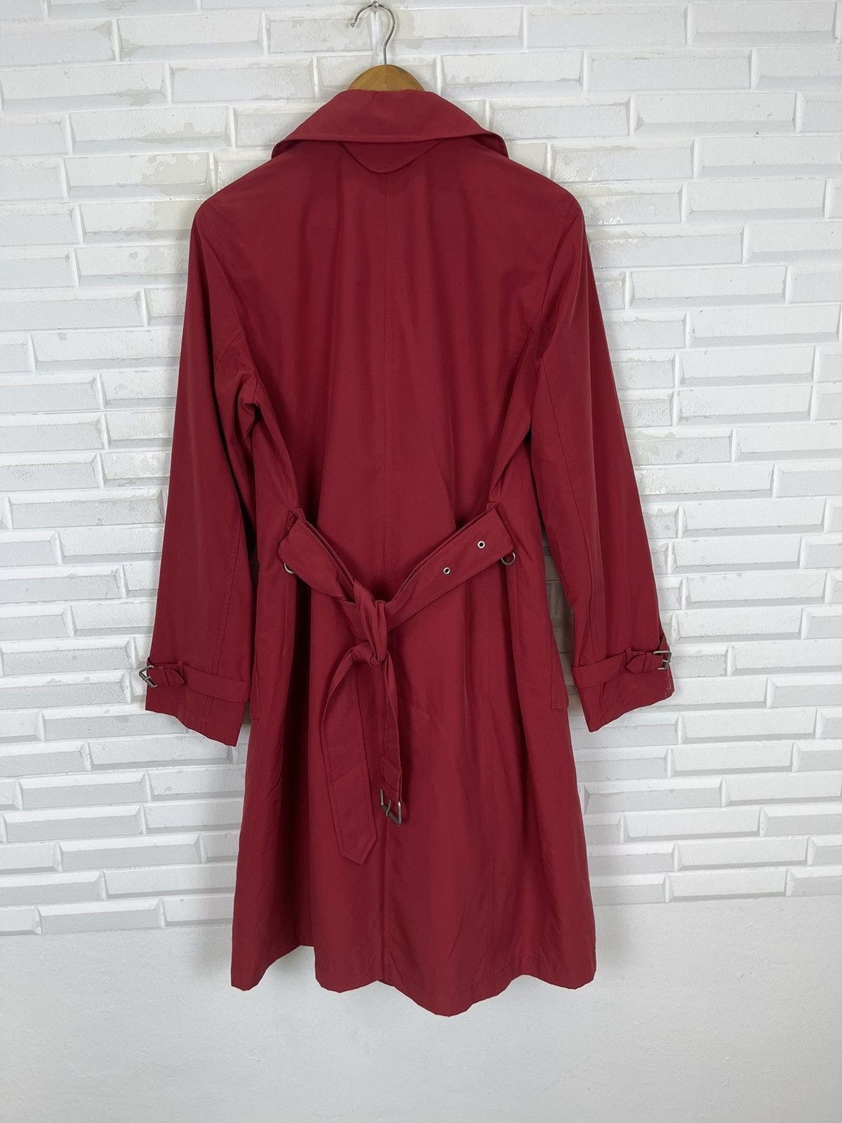 Goretex VINTAGE RED GORETEX TRENCH COAT OUTERWEAR Size S / US 4 / IT 40 - 3 Thumbnail