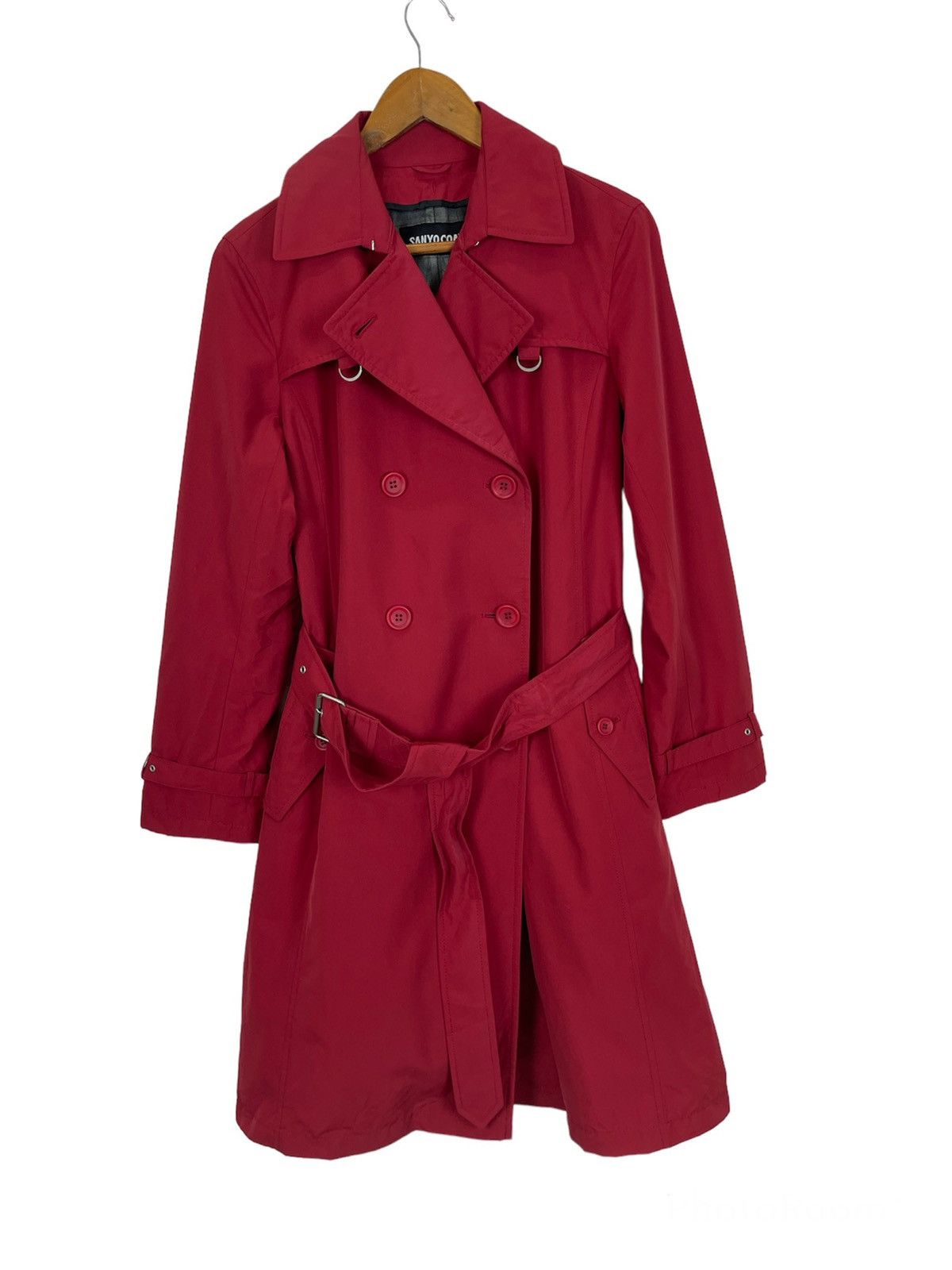 Goretex VINTAGE RED GORETEX TRENCH COAT OUTERWEAR Size S / US 4 / IT 40 - 1 Thumbnail