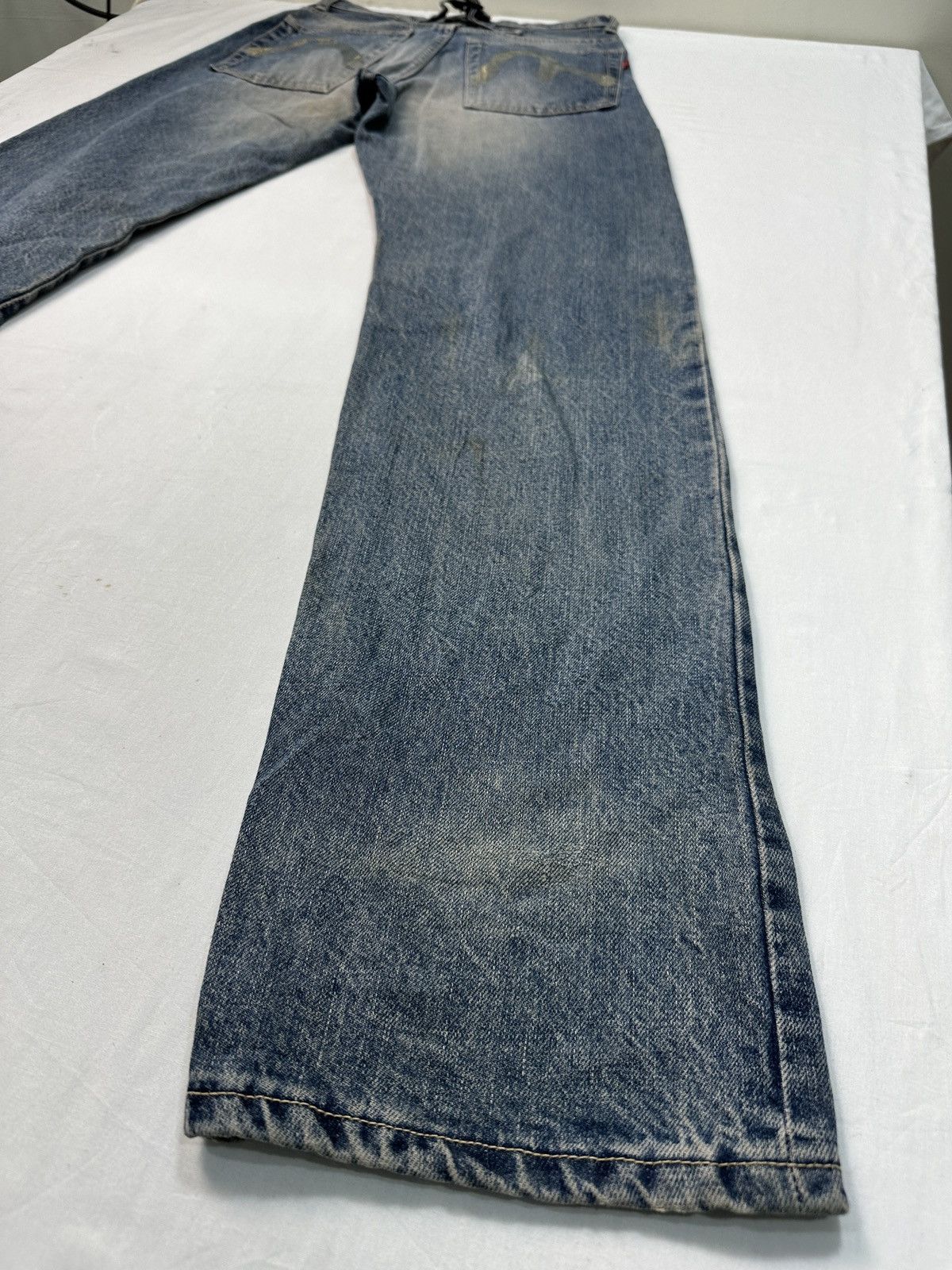 Japanese Brand Vintage Factory Evisu design selvedge denim jeans Size US 27 - 15 Thumbnail