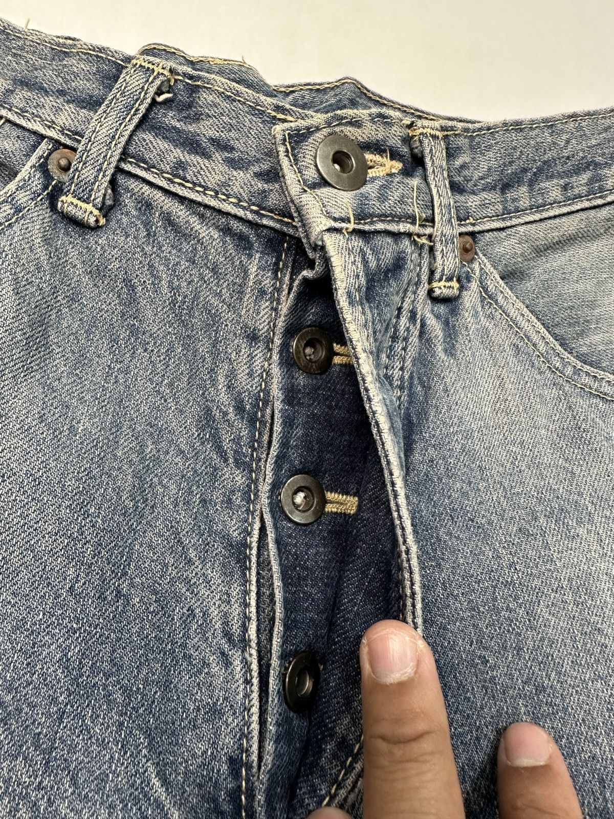 Japanese Brand Vintage Factory Evisu design selvedge denim jeans Size US 27 - 11 Thumbnail