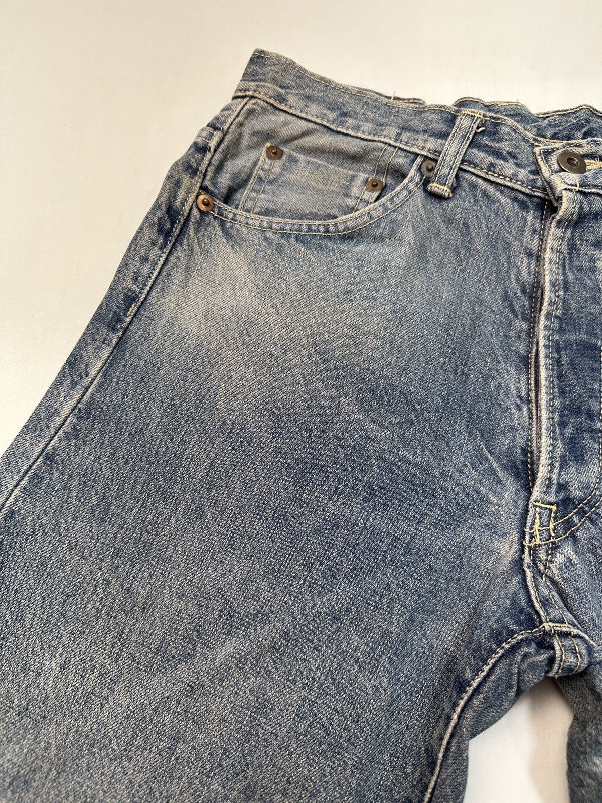 Japanese Brand Vintage Factory Evisu design selvedge denim jeans Size US 27 - 9 Thumbnail