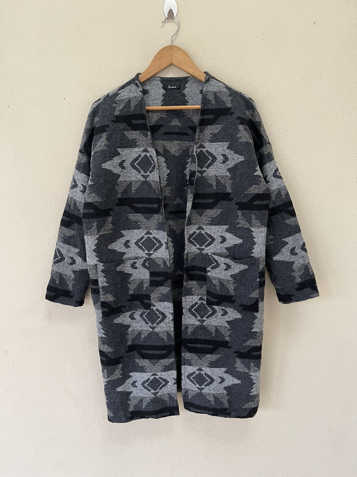 Awesome Navajo Style Wool Jacket Long