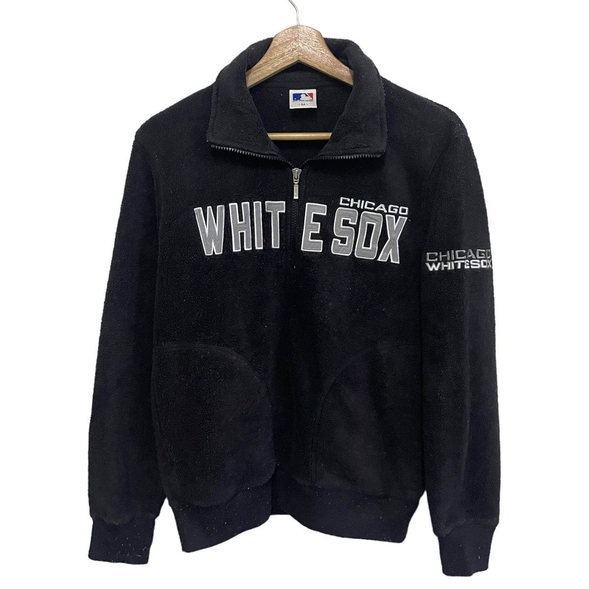 MLB × Other × Vintage 💥 MLB Chicago White Sox Fleece Halfzip Sweatshirt Size US M / EU 48-50 / 2 - 1 Thumbnail