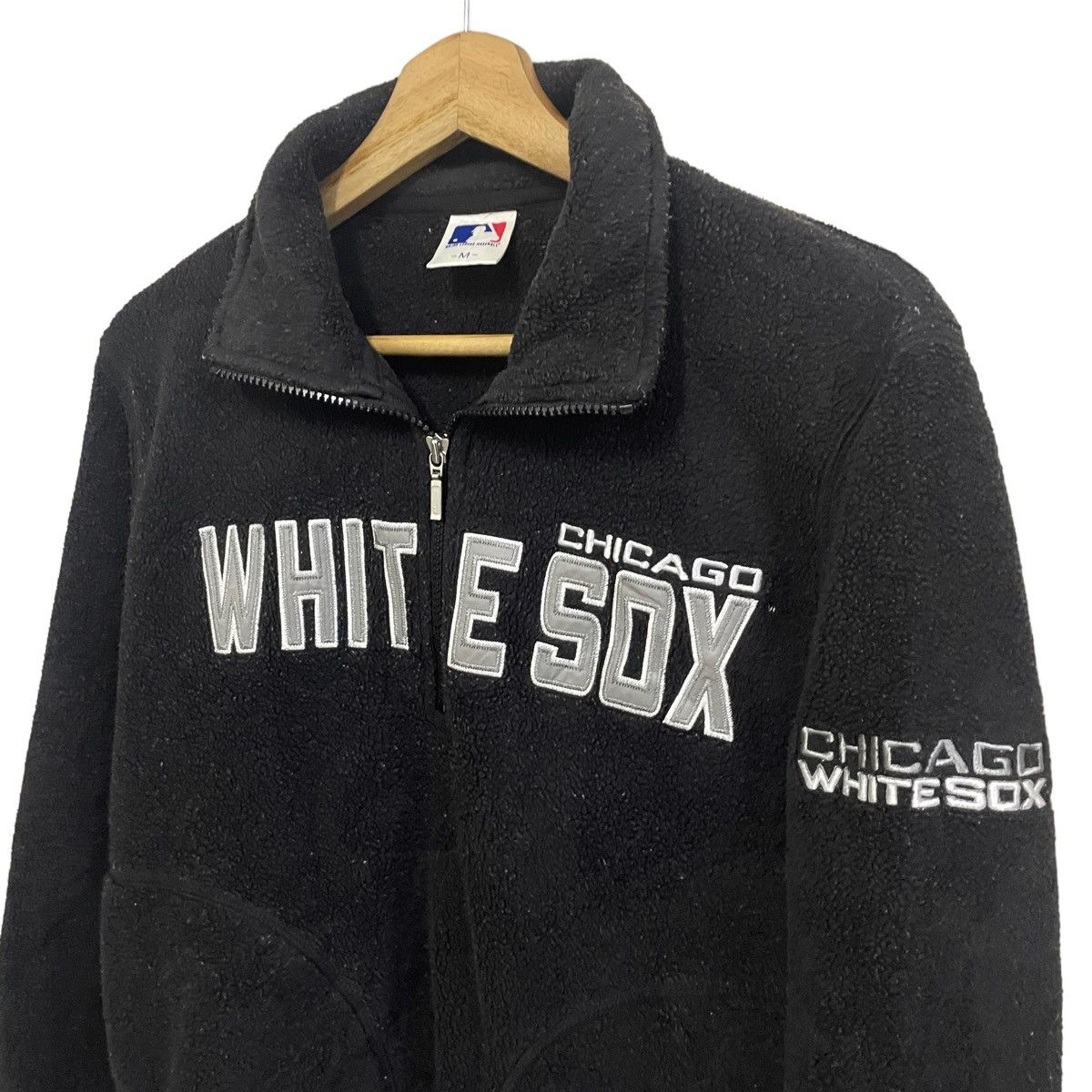 MLB × Other × Vintage 💥 MLB Chicago White Sox Fleece Halfzip Sweatshirt Size US M / EU 48-50 / 2 - 5 Thumbnail