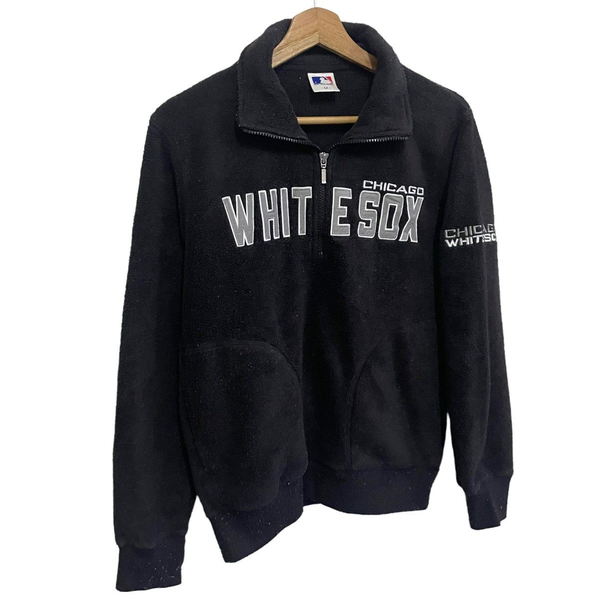 MLB × Other × Vintage 💥 MLB Chicago White Sox Fleece Halfzip Sweatshirt Size US M / EU 48-50 / 2 - 3 Thumbnail