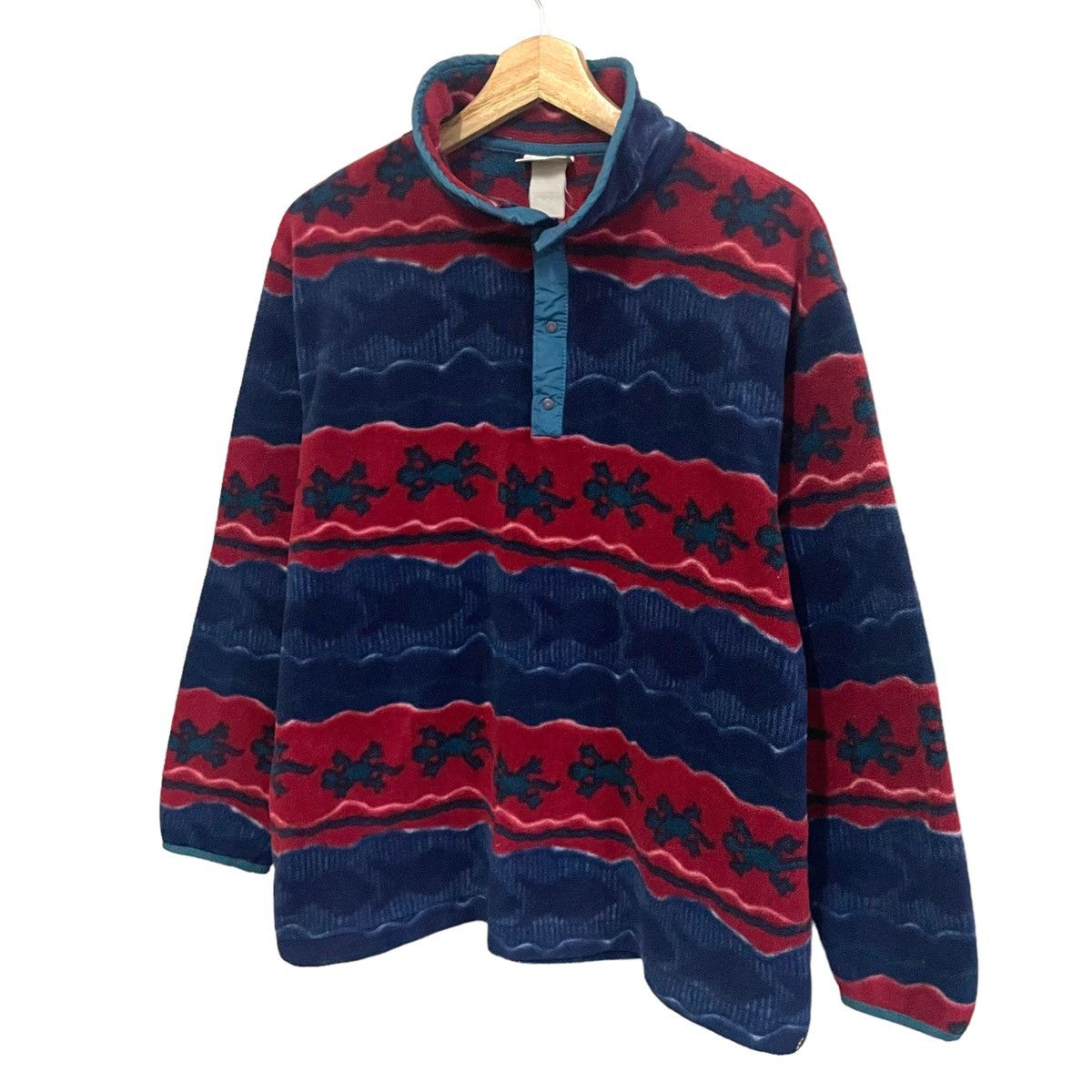 L.L. Bean × Native × Vintage 💥 90s LL BEAN NATIVE SNAP BUTTON FLEECE Size US M / EU 48-50 / 2 - 2 Thumbnail