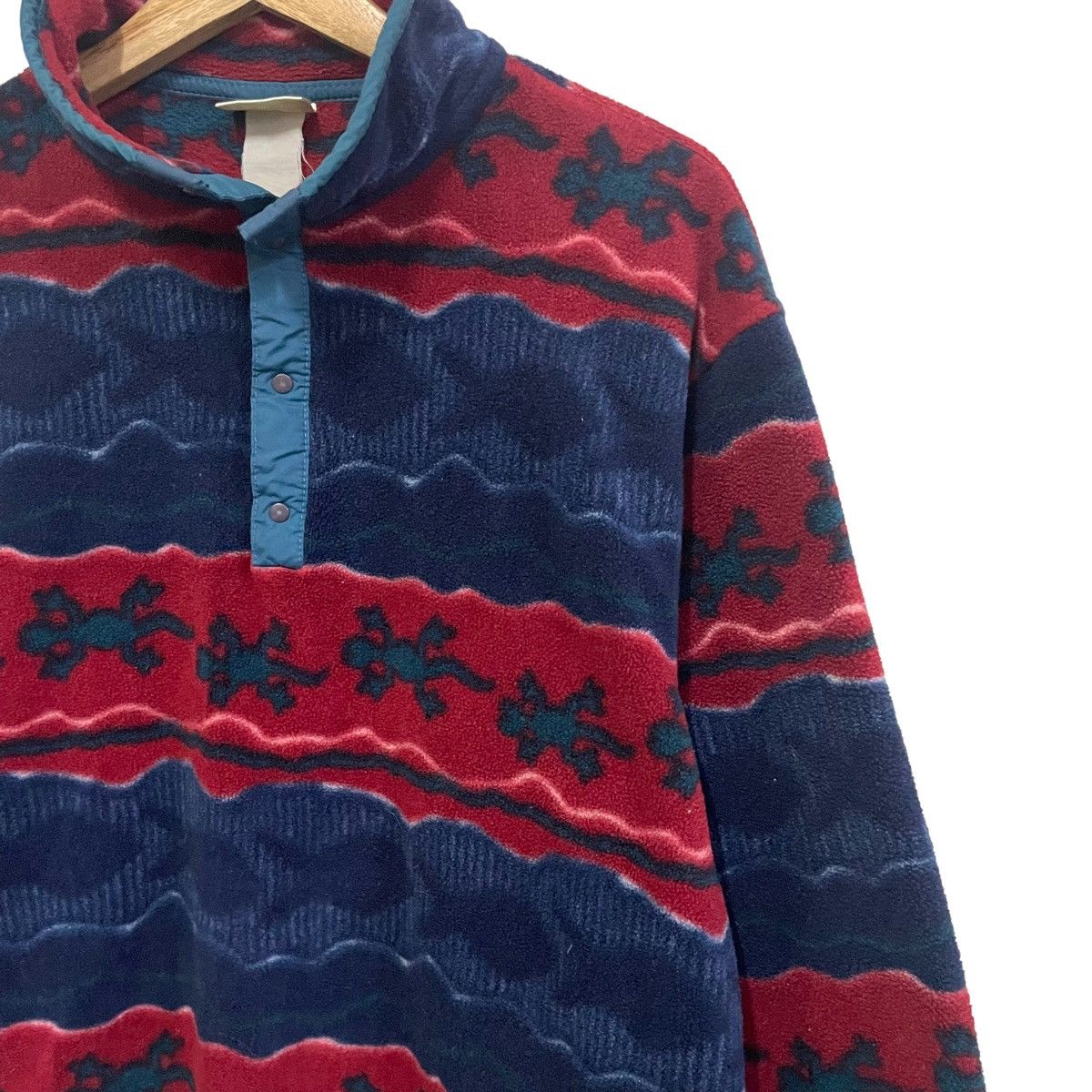 L.L. Bean × Native × Vintage 💥 90s LL BEAN NATIVE SNAP BUTTON FLEECE Size US M / EU 48-50 / 2 - 5 Thumbnail