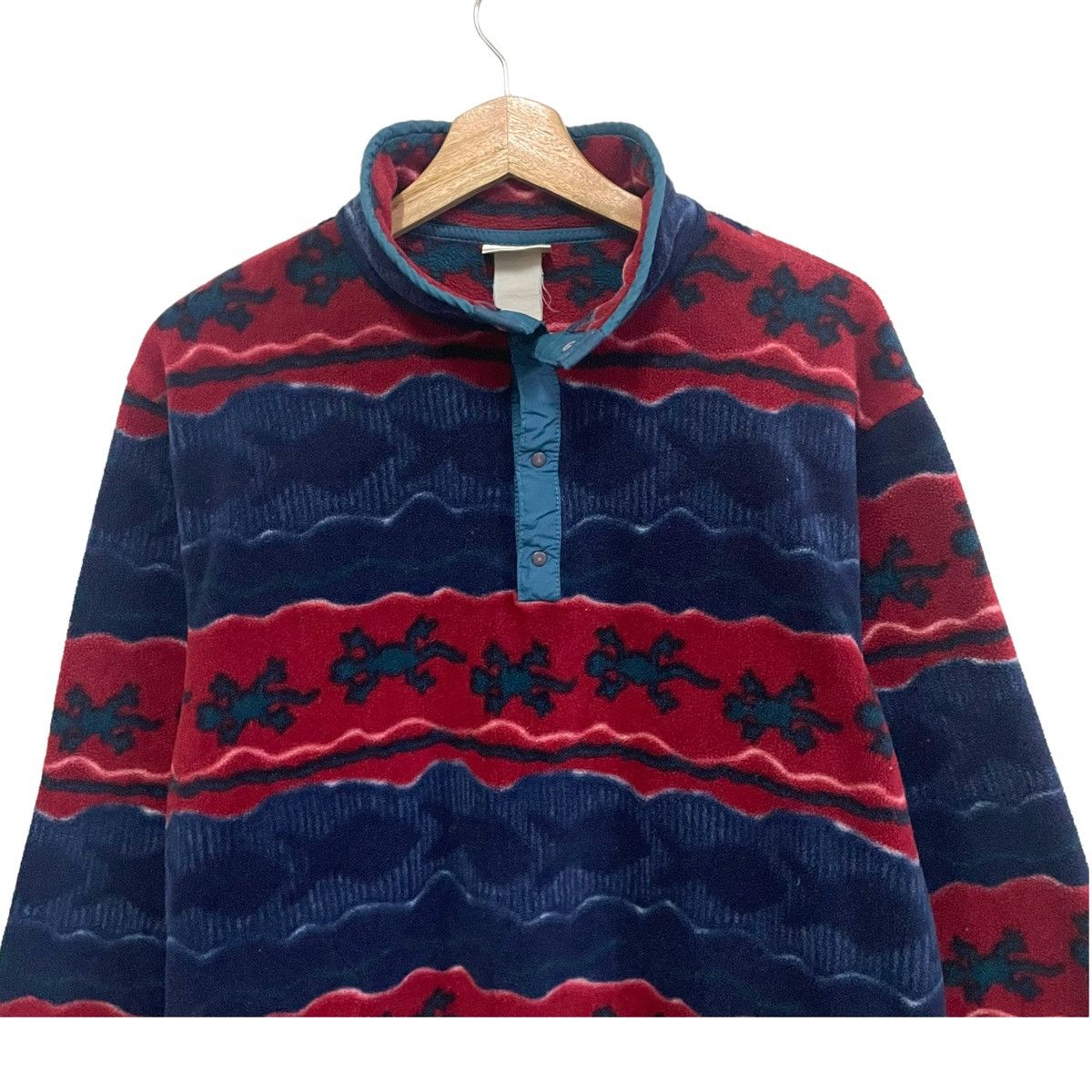 L.L. Bean × Native × Vintage 💥 90s LL BEAN NATIVE SNAP BUTTON FLEECE Size US M / EU 48-50 / 2 - 4 Thumbnail