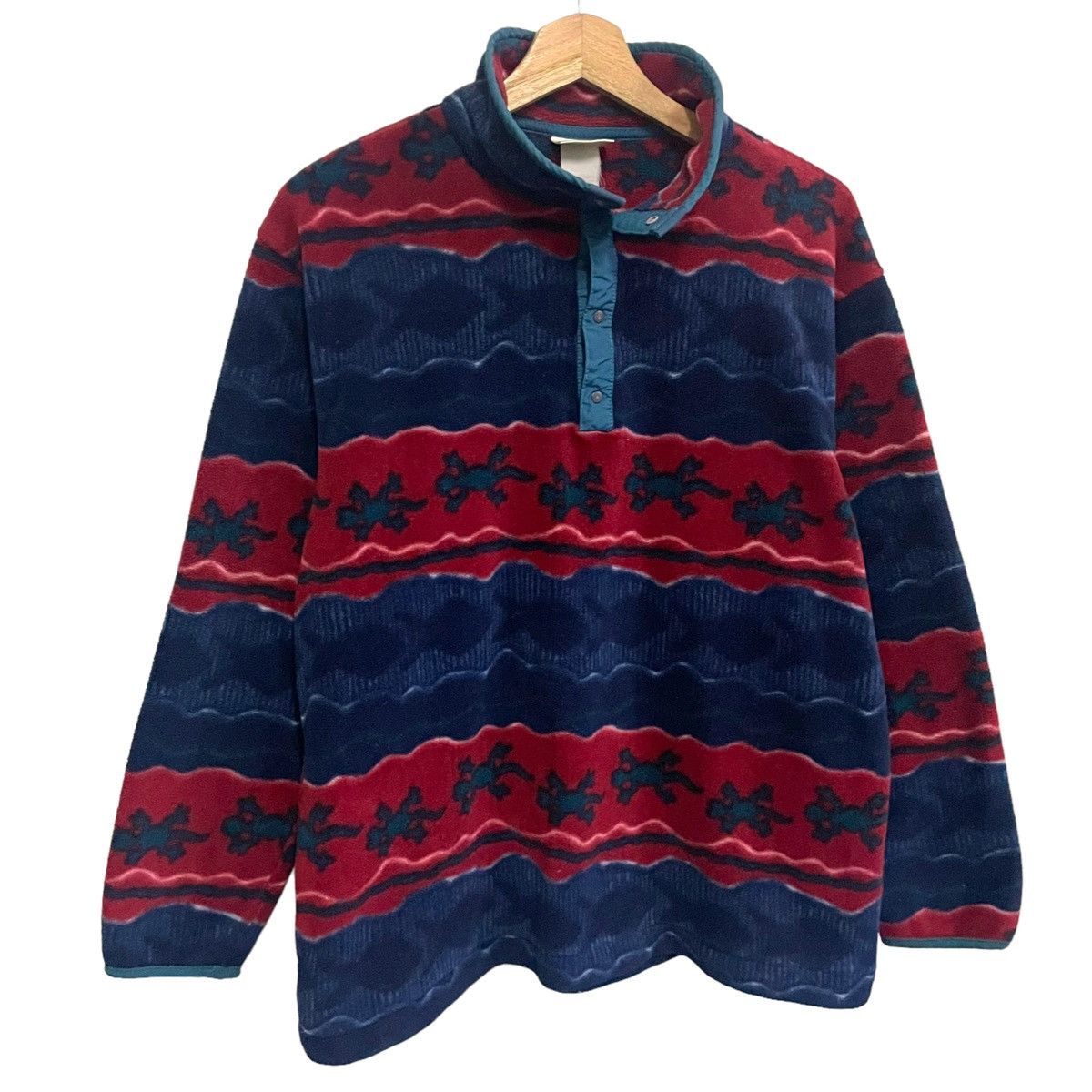 L.L. Bean × Native × Vintage 💥 90s LL BEAN NATIVE SNAP BUTTON FLEECE Size US M / EU 48-50 / 2 - 3 Thumbnail