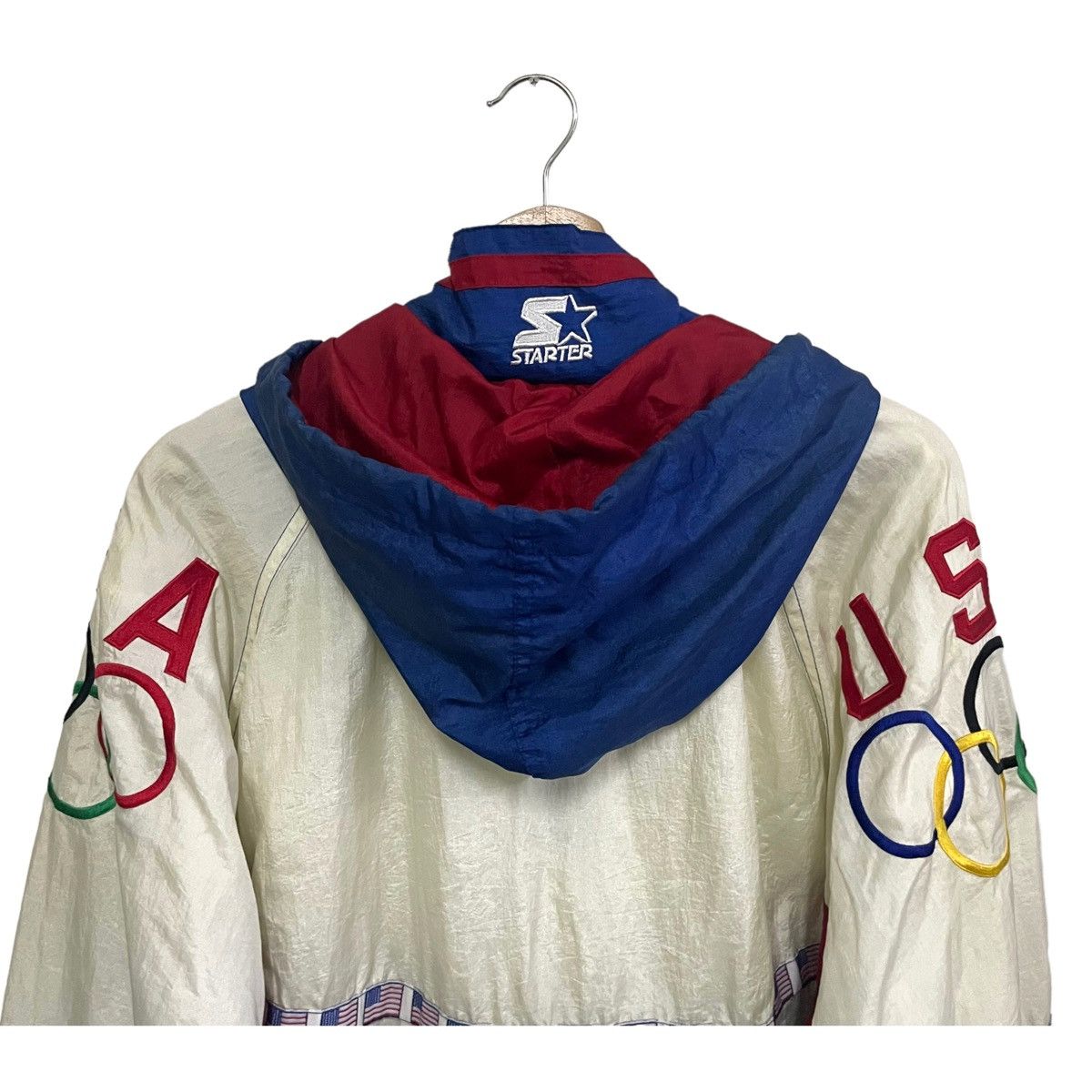 USA Olympics × Vintage 💥 STARTER ANORAK OLYMPIC ATLANTA 1996 SWEATER JACKET Size US M / EU 48-50 / 2 - 8 Thumbnail