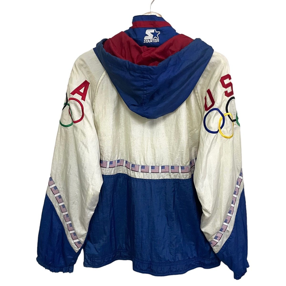 USA Olympics × Vintage 💥 STARTER ANORAK OLYMPIC ATLANTA 1996 SWEATER JACKET Size US M / EU 48-50 / 2 - 7 Thumbnail