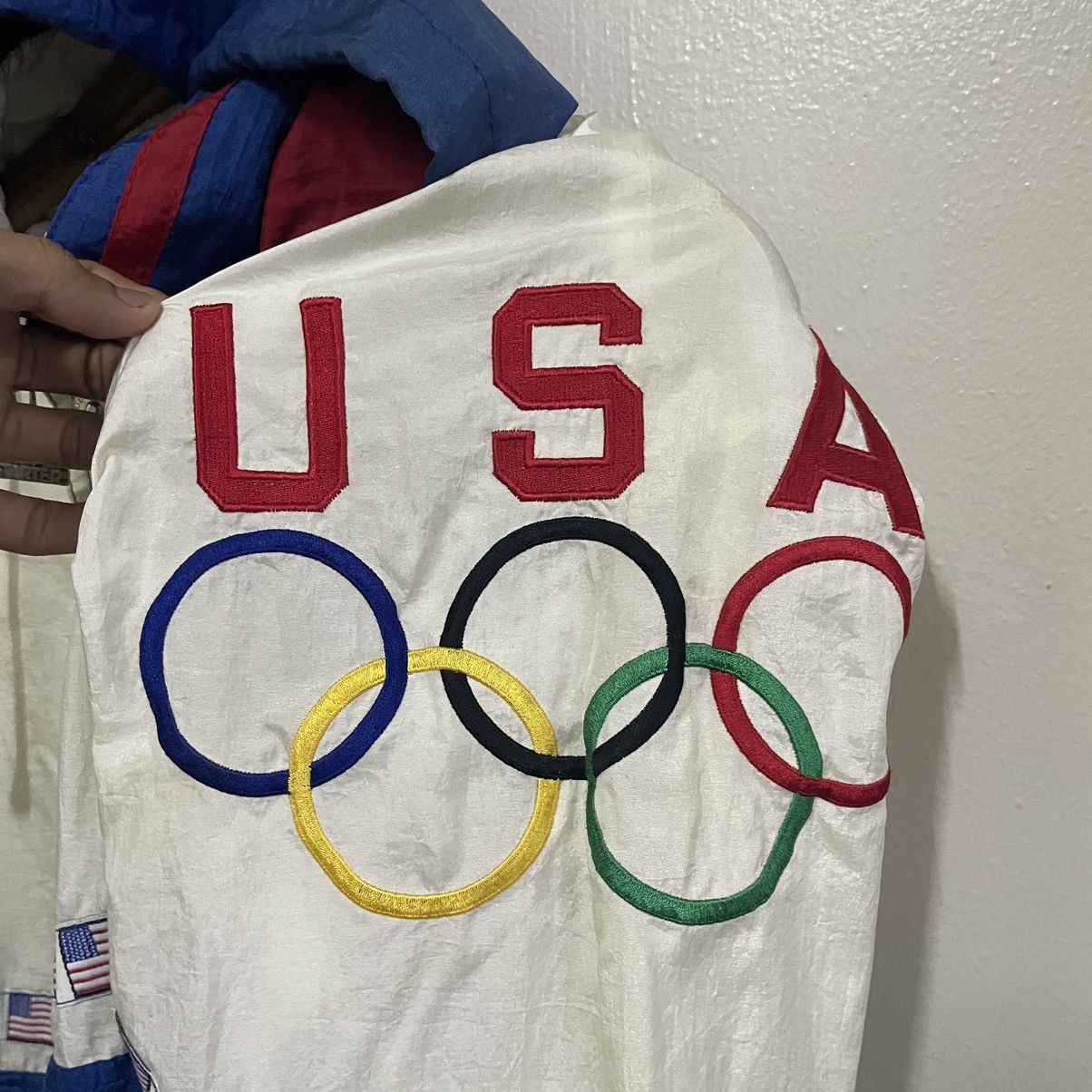 USA Olympics × Vintage 💥 STARTER ANORAK OLYMPIC ATLANTA 1996 SWEATER JACKET Size US M / EU 48-50 / 2 - 9 Thumbnail