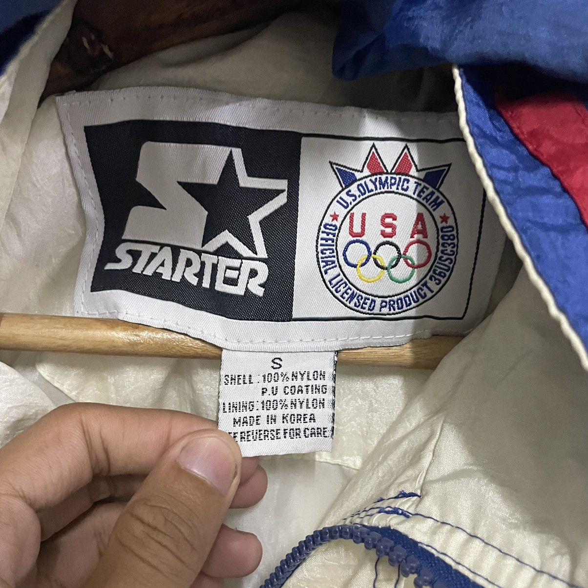 USA Olympics × Vintage 💥 STARTER ANORAK OLYMPIC ATLANTA 1996 SWEATER JACKET Size US M / EU 48-50 / 2 - 12 Thumbnail
