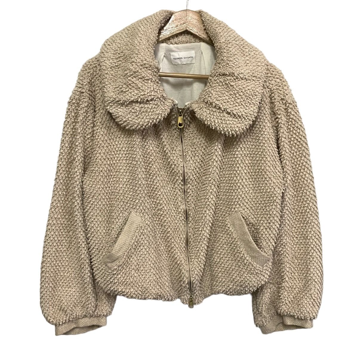 Issey Miyake × Tsumori Chisato 💥 TSUMORI CHISATO FURRY KNIT CROP JACKET Size L / US 10 / IT 46 - 1 Thumbnail