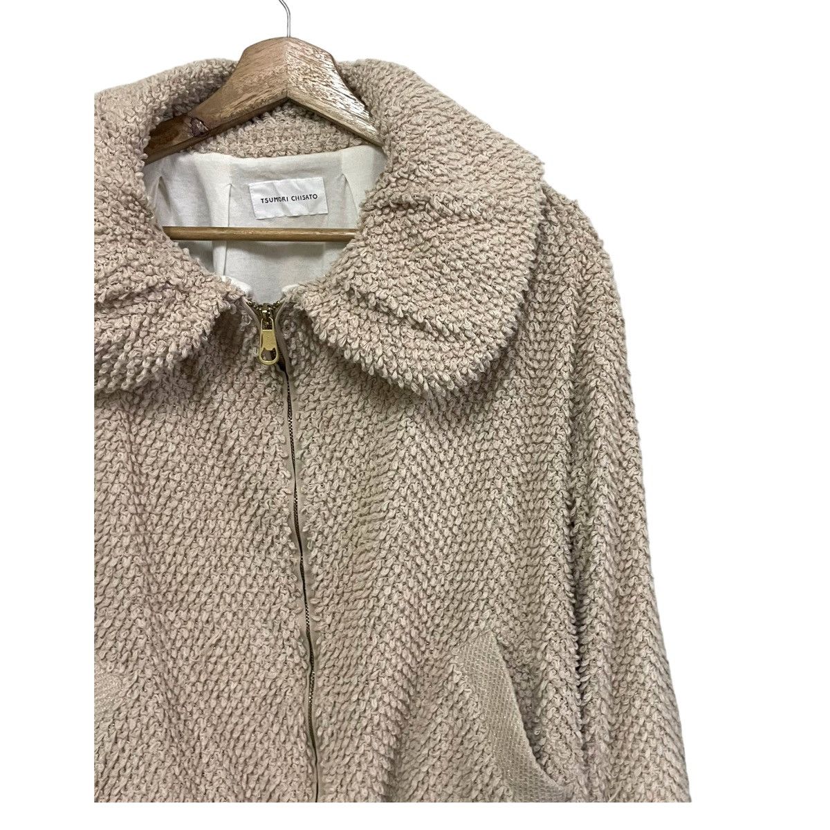 Issey Miyake × Tsumori Chisato 💥 TSUMORI CHISATO FURRY KNIT CROP JACKET Size L / US 10 / IT 46 - 4 Thumbnail