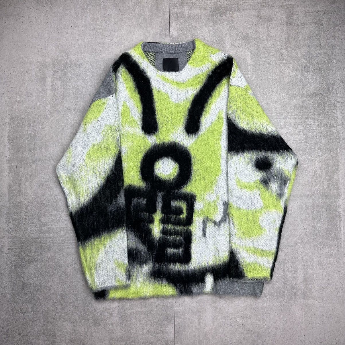 Givenchy Graffiti Pattern Knit Jumper in Green for Men