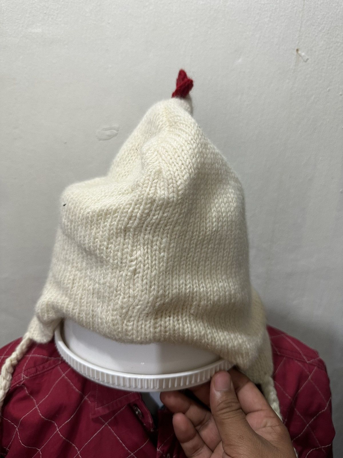 Japanese Brand × Vintage Funny Chicken Knitwear Hat Size ONE SIZE - 4 Thumbnail