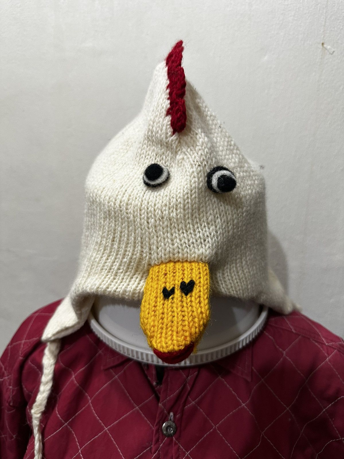 Japanese Brand × Vintage Funny Chicken Knitwear Hat Size ONE SIZE - 2 Thumbnail