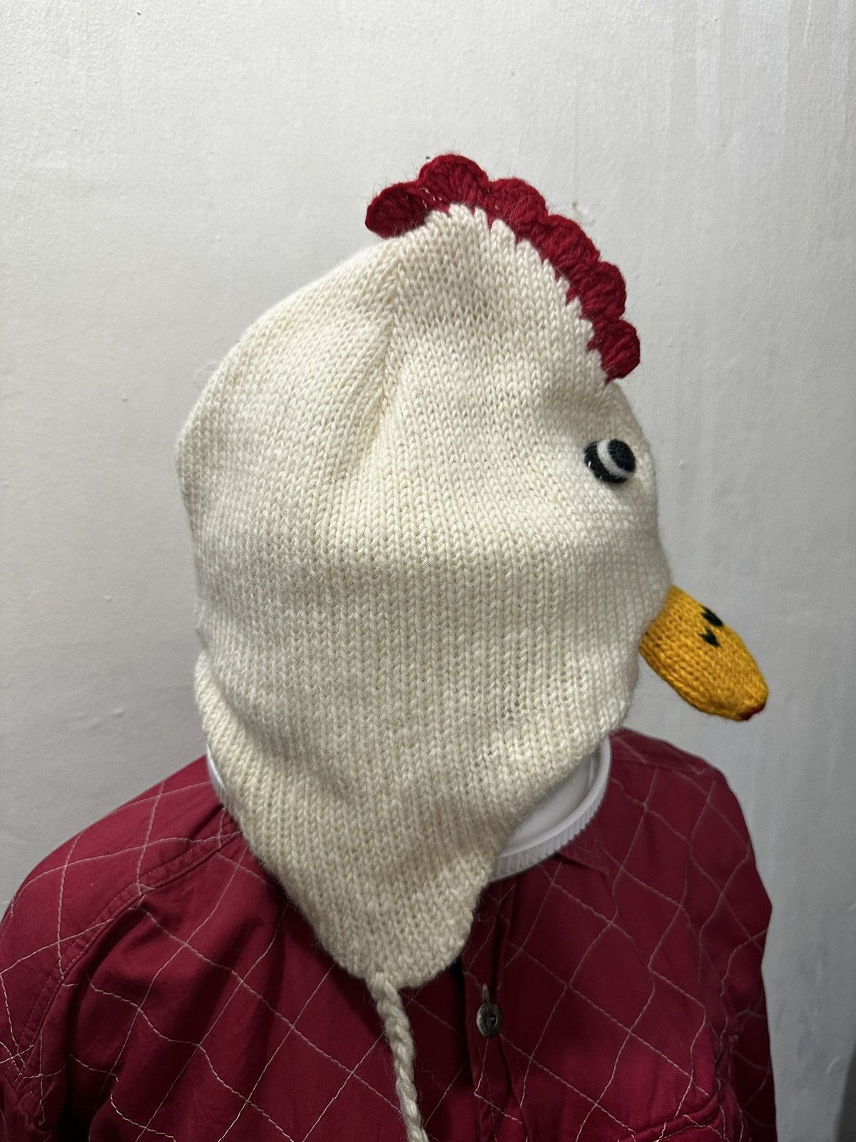 Japanese Brand × Vintage Funny Chicken Knitwear Hat Size ONE SIZE - 3 Thumbnail