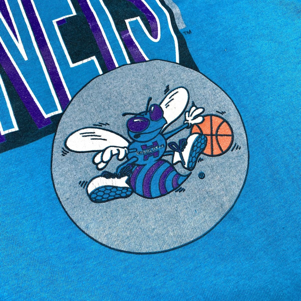 MLB 90’s Vintage Charlotte Hornets T Shirt NBA by Salem Made USA Size US XL / EU 56 / 4 - 3 Thumbnail