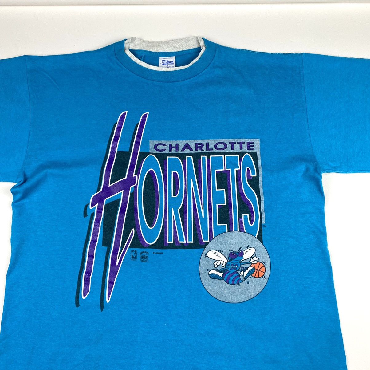 MLB 90’s Vintage Charlotte Hornets T Shirt NBA by Salem Made USA Size US XL / EU 56 / 4 - 2 Thumbnail