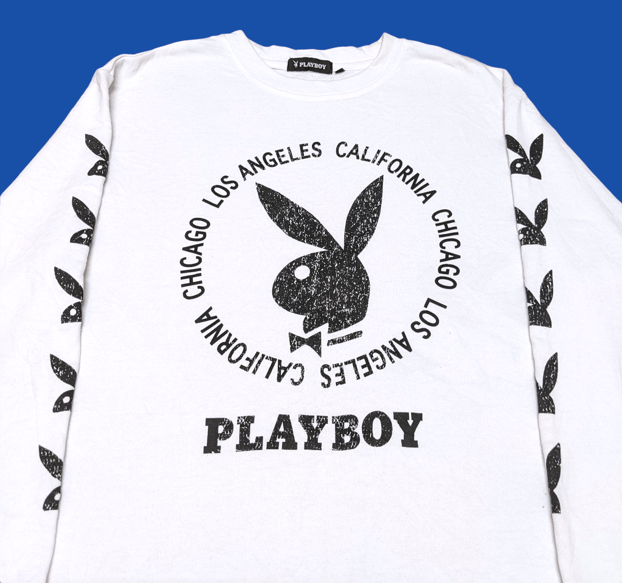 Playboy × Vintage Vintage Playboy LA Big Logo Side Tape Sweatshirt Size US L / EU 52-54 / 3 - 2 Thumbnail