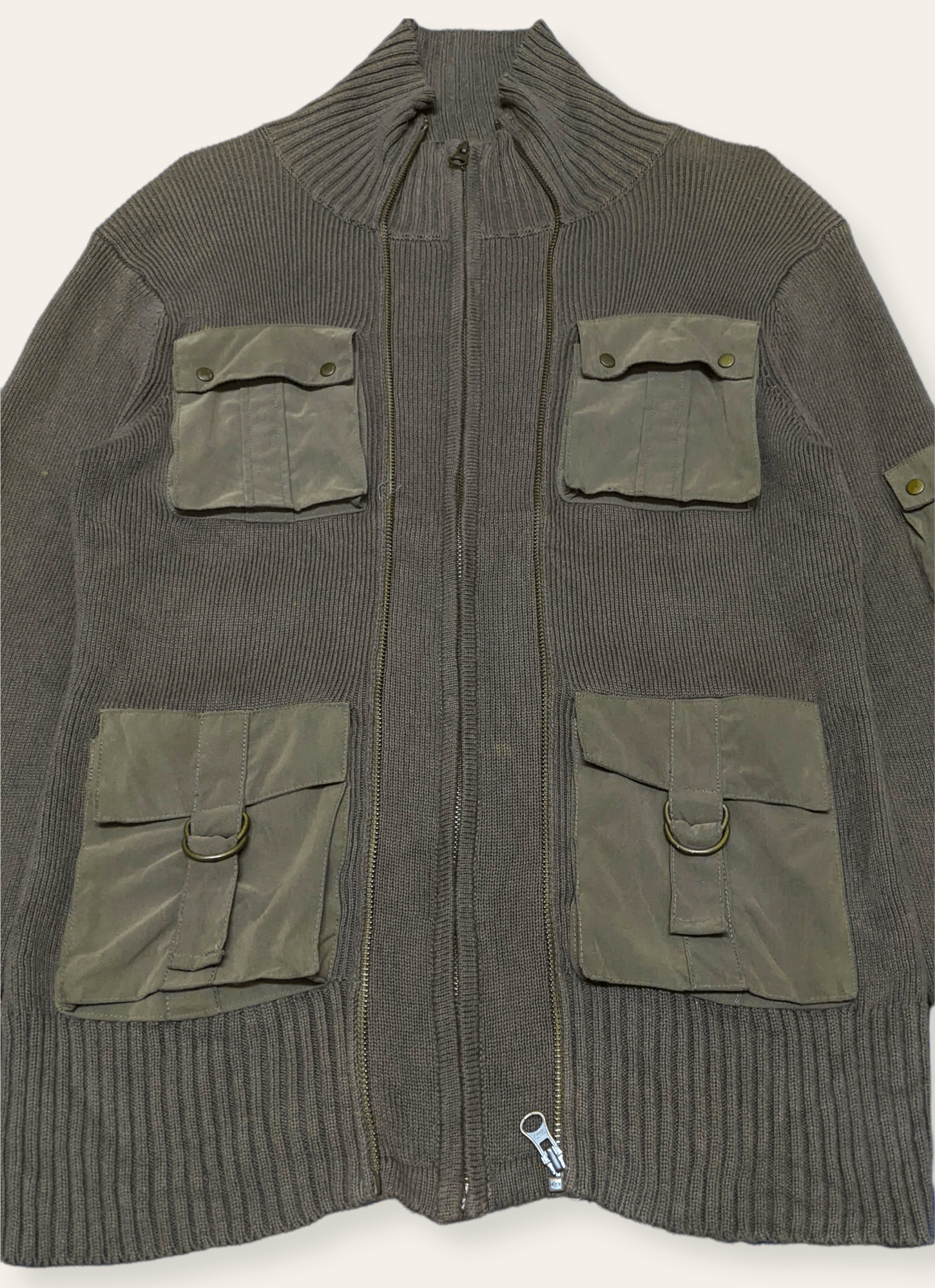 20471120 × Japanese Brand × Vintage Vintage Utility Techwear Army Style Mock Sweater Size US M / EU 48-50 / 2 - 3 Thumbnail