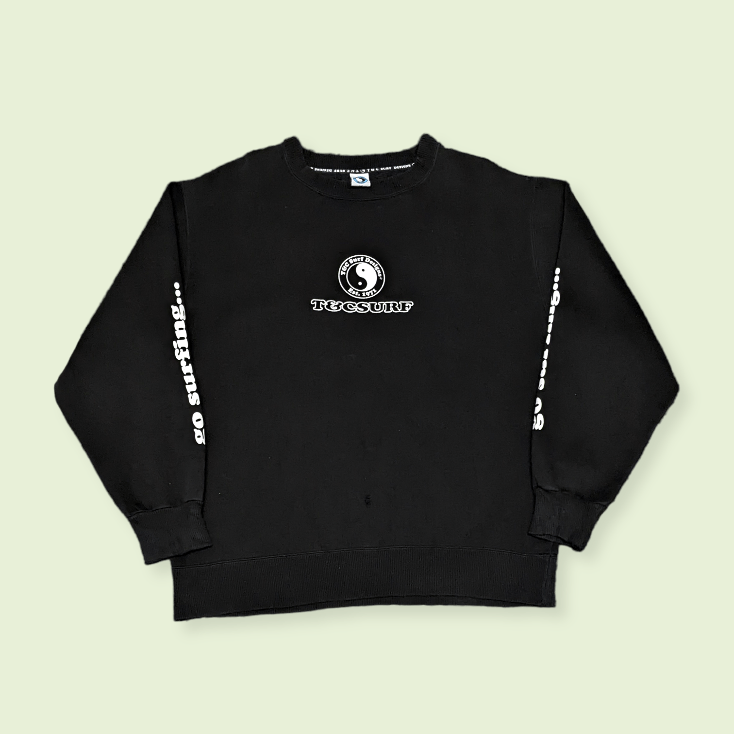 Billabong × Sun Surf × Vintage Vintage 90s T&C Hawaii Surfboards Big Logo Sweatshirt Size US M / EU 48-50 / 2 - 2 Thumbnail