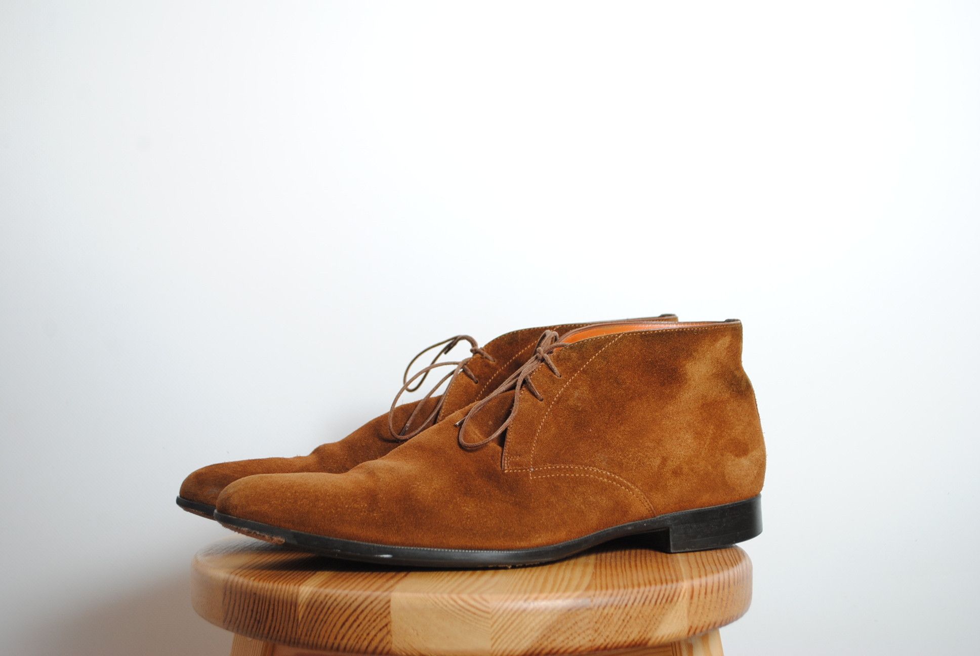 Santoni Santoni Cognac Suede Chukka Boots Size US 10.5 Size US 10.5 / EU 43-44 - 1 Thumbnail