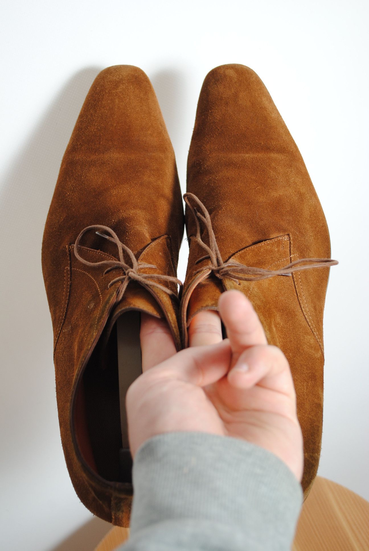 Santoni Santoni Cognac Suede Chukka Boots Size US 10.5 Size US 10.5 / EU 43-44 - 2 Thumbnail