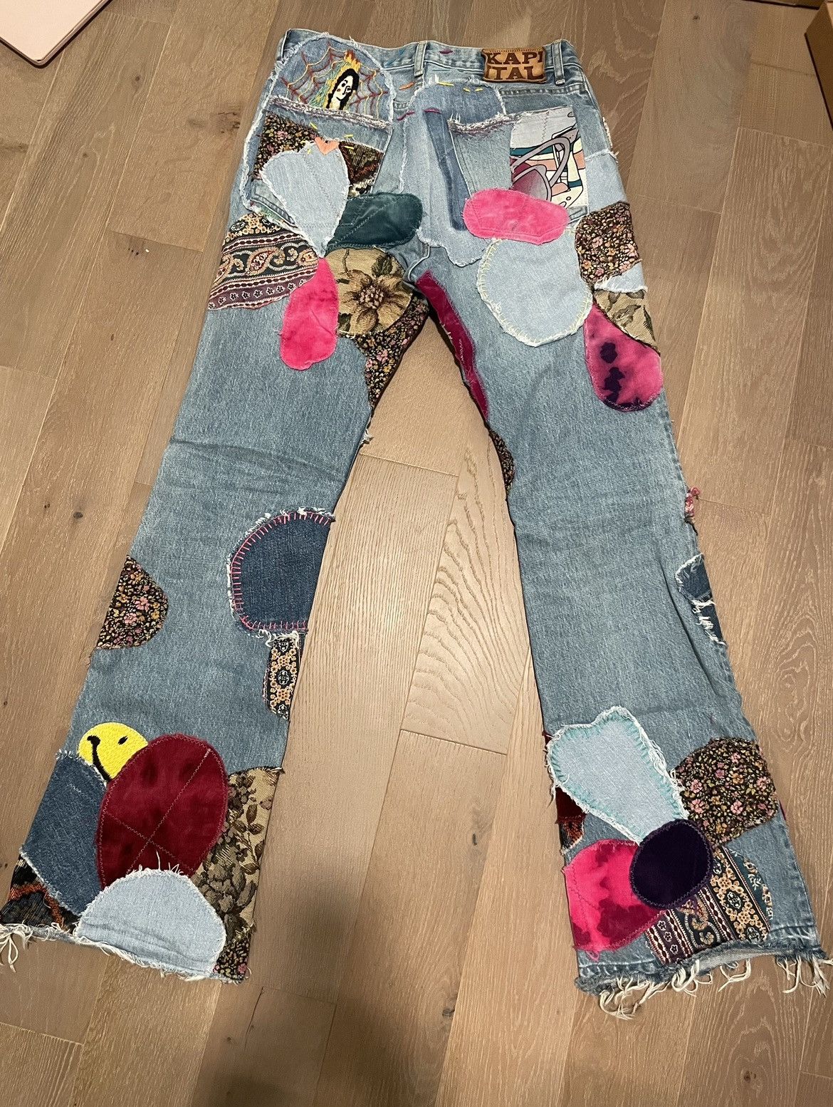 Kapital Kapital Insane Flare Hippie Patchwork Denim Jeans Sz 32 Grailed 8054