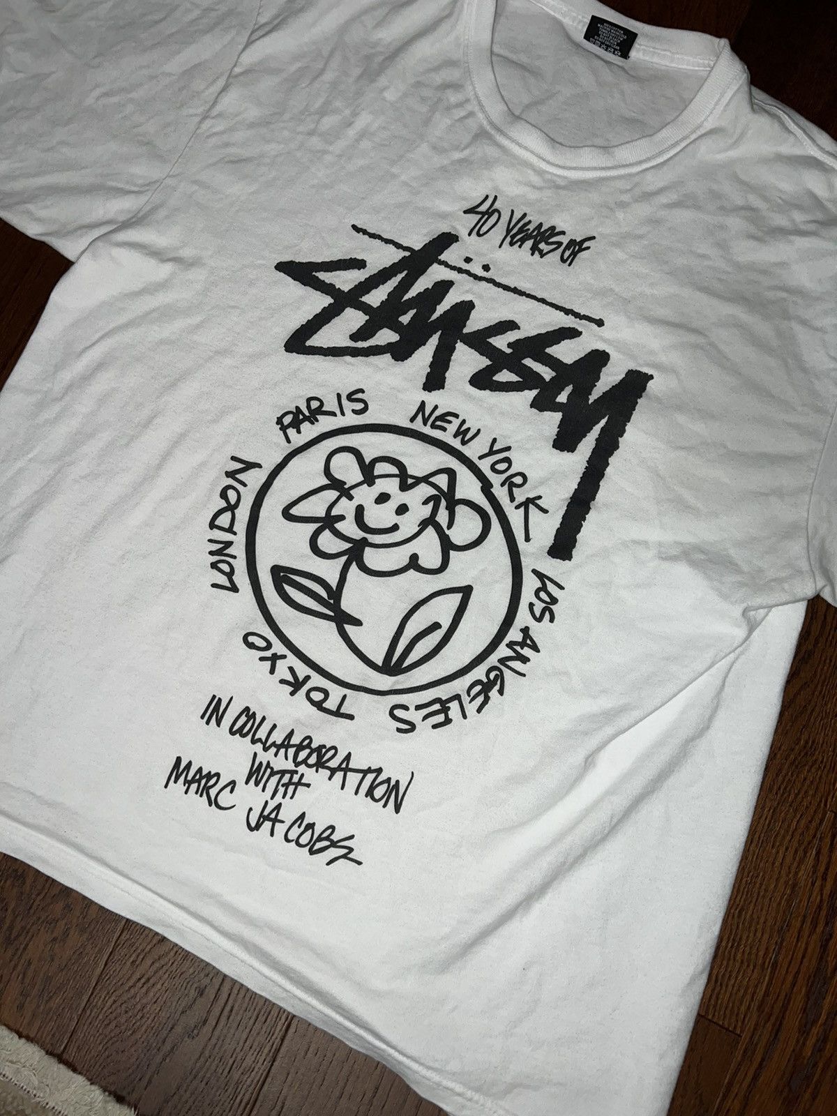 ★関税込★STUSSY★Stussy x Marc Jacobs 40 WT T-Shirt★ Stussy Stussy x marc jacobs 40th anniversary t shirt | Grailed