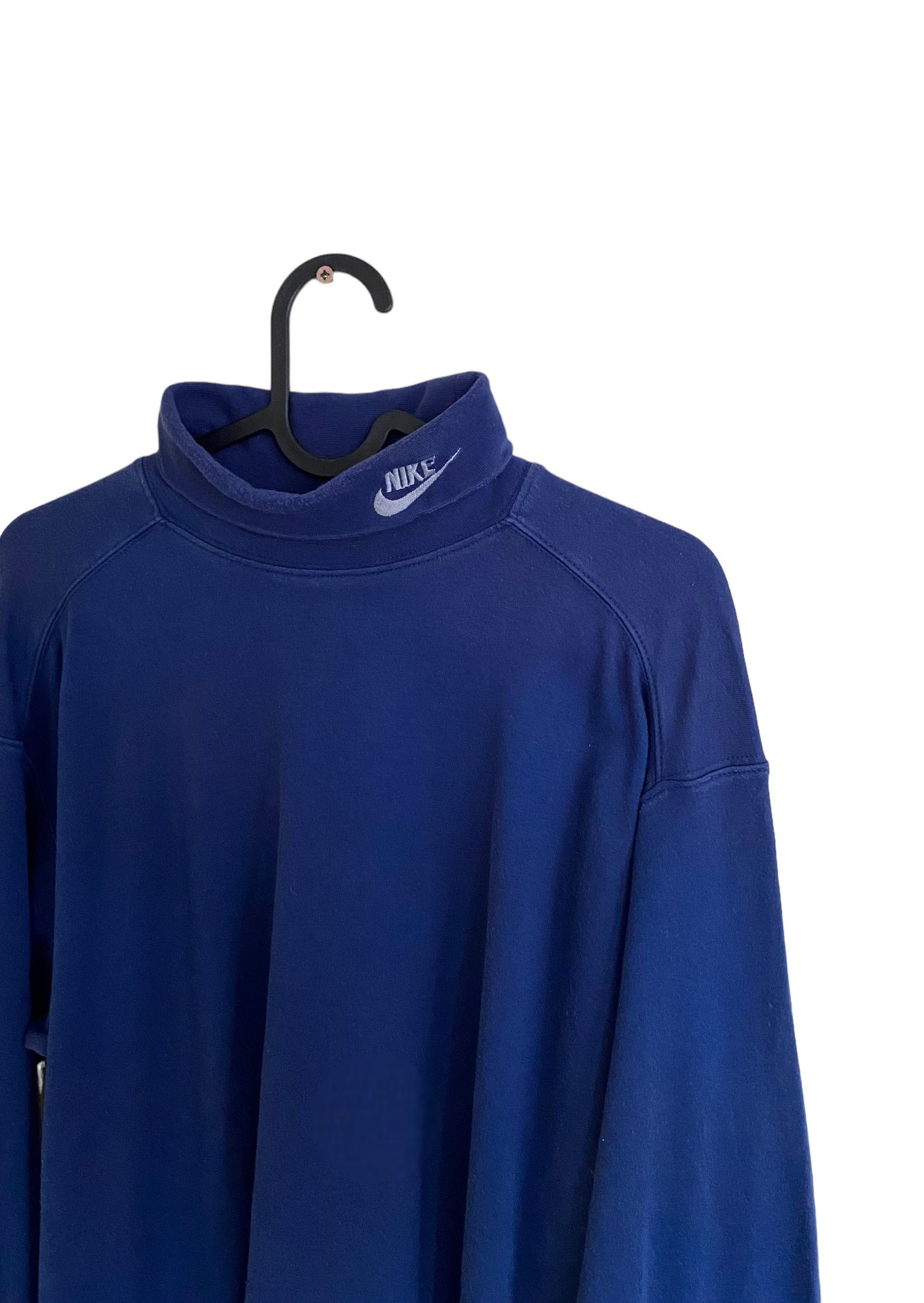 Nike × Vintage Navy 00s' Nike turtleneck, spellout, size M Size US M / EU 48-50 / 2 - 4 Thumbnail